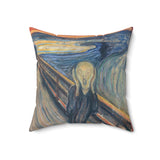 Masters of Art Edvard Munch The Scream Color Square Indoor Accent Pillow - POPvault