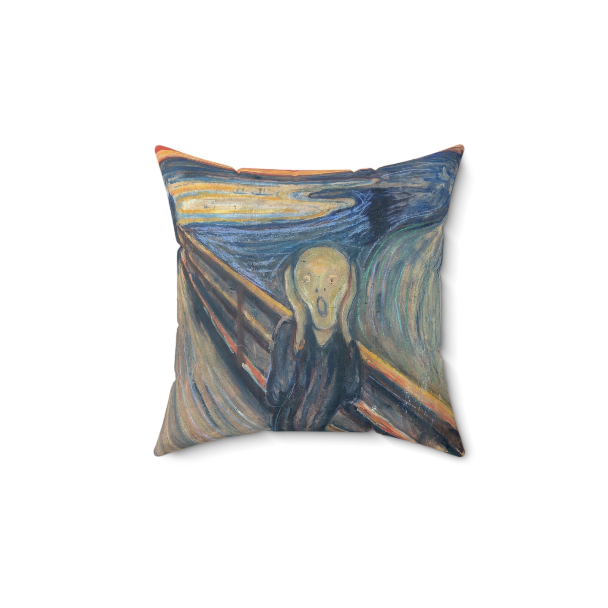 Masters of Art Edvard Munch The Scream Color Square Indoor Accent Pillow - POPvault