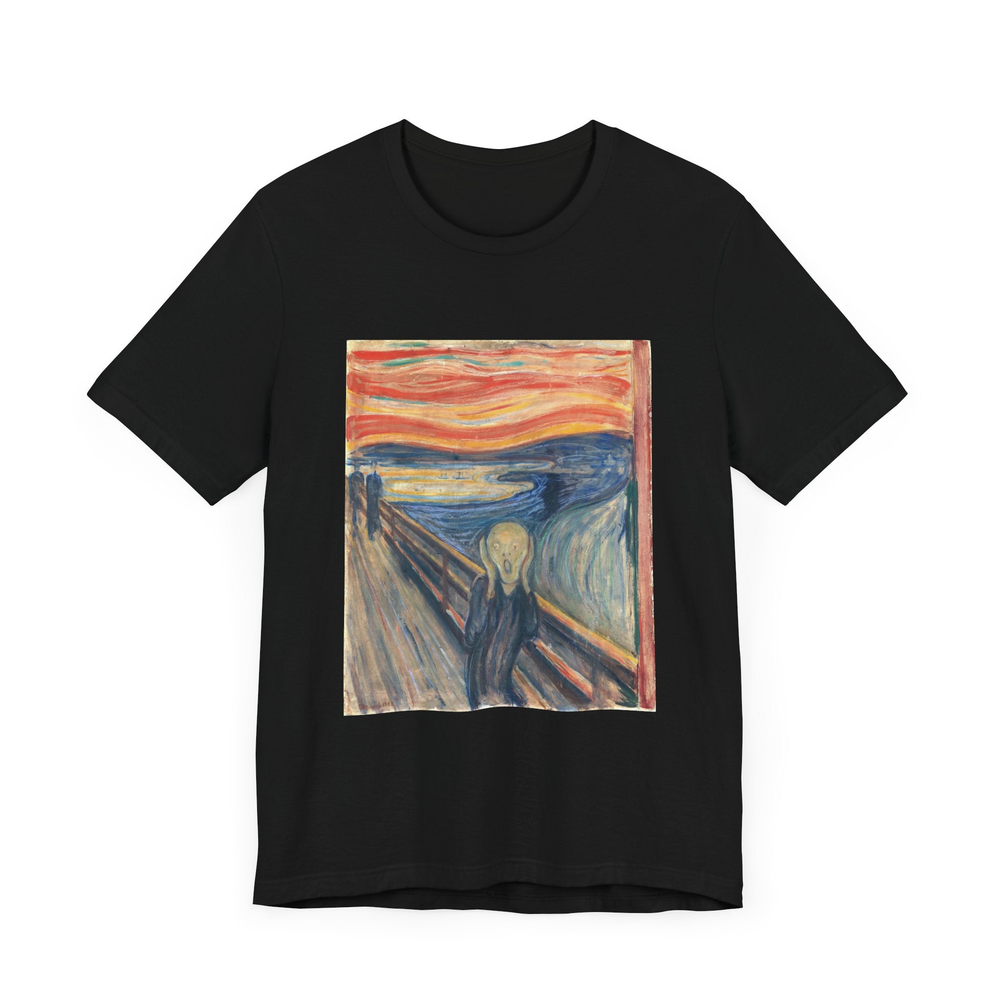 Masters of Art Edvard Munch The Scream Color Unisex Jersey Short Sleeve T-Shirt - POPvault