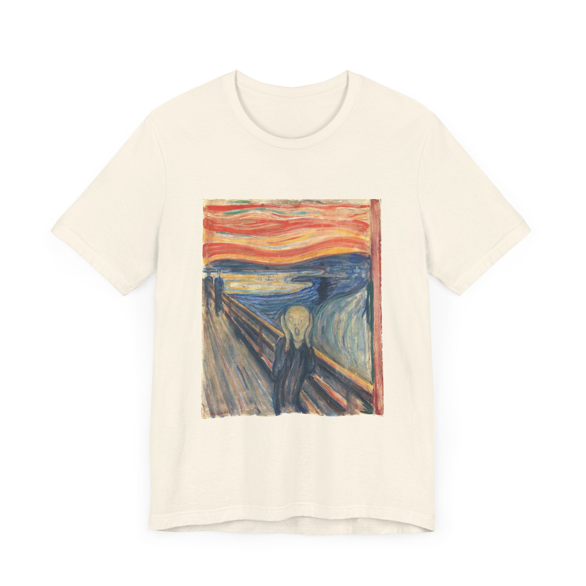 Masters of Art Edvard Munch The Scream Color Unisex Jersey Short Sleeve T-Shirt - POPvault