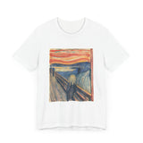Masters of Art Edvard Munch The Scream Color Unisex Jersey Short Sleeve T-Shirt - POPvault