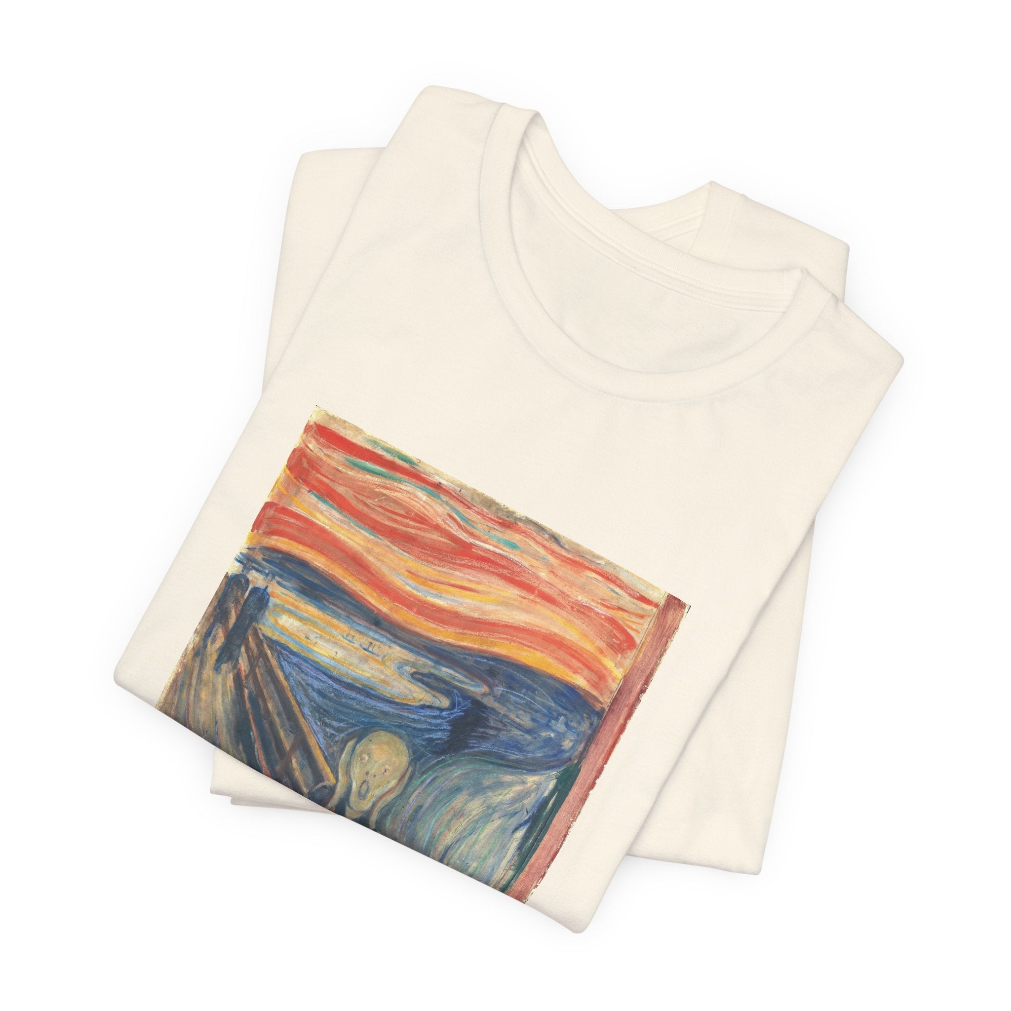 Masters of Art Edvard Munch The Scream Color Unisex Jersey Short Sleeve T-Shirt - POPvault
