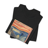 Masters of Art Edvard Munch The Scream Color Unisex Jersey Short Sleeve T-Shirt - POPvault
