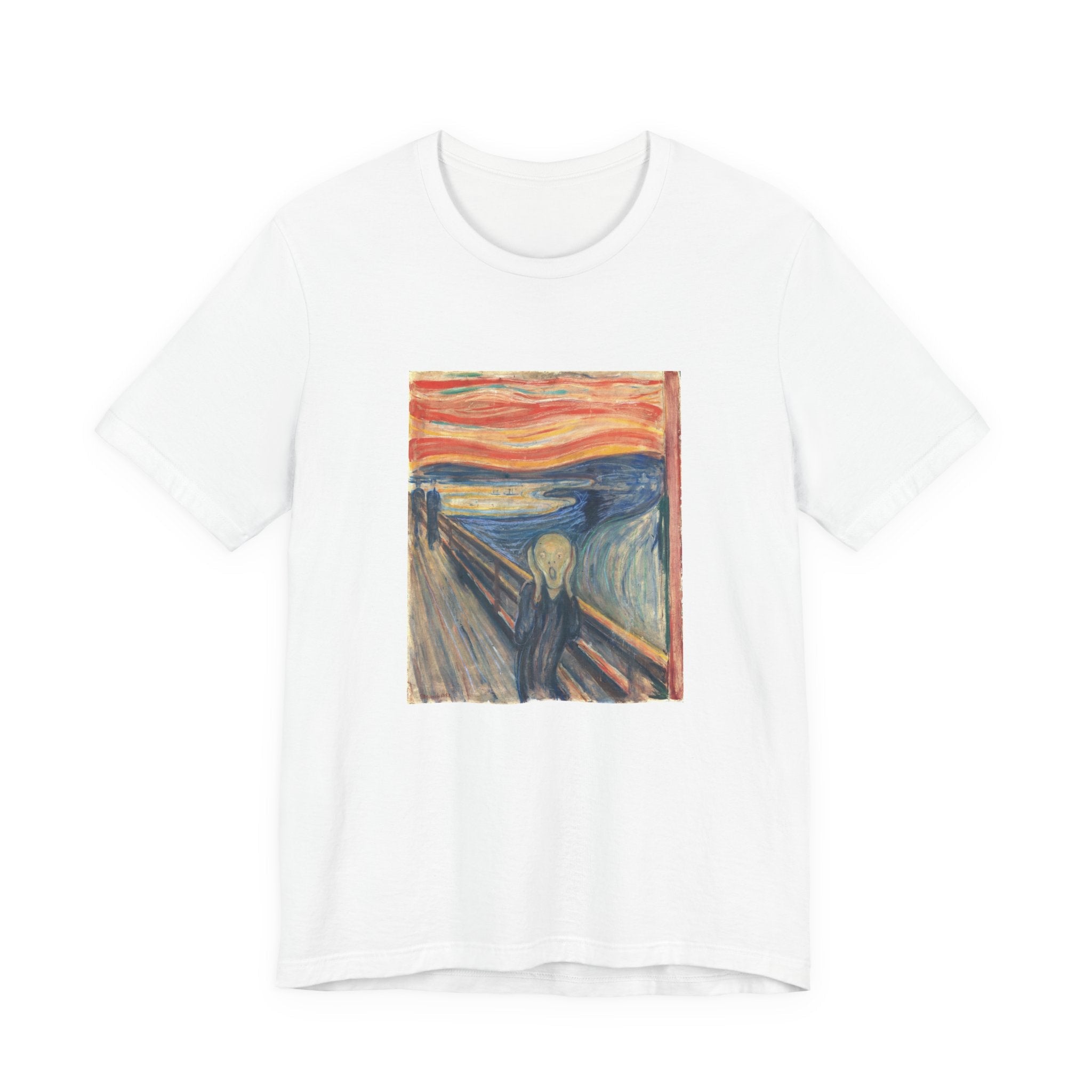 Masters of Art Edvard Munch The Scream Color Unisex Jersey Short Sleeve T-Shirt - POPvault