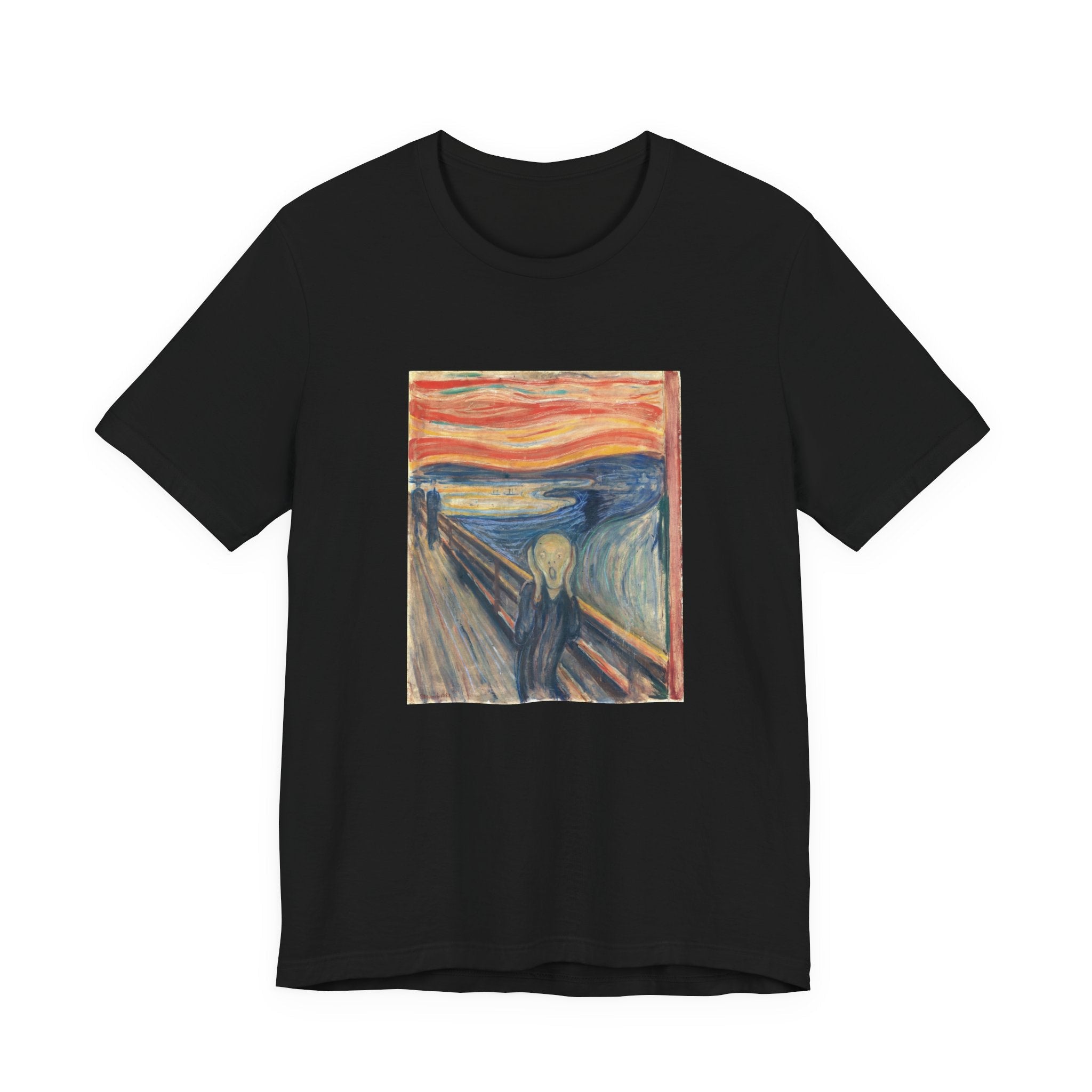 Masters of Art Edvard Munch The Scream Color Unisex Jersey Short Sleeve T-Shirt - POPvault