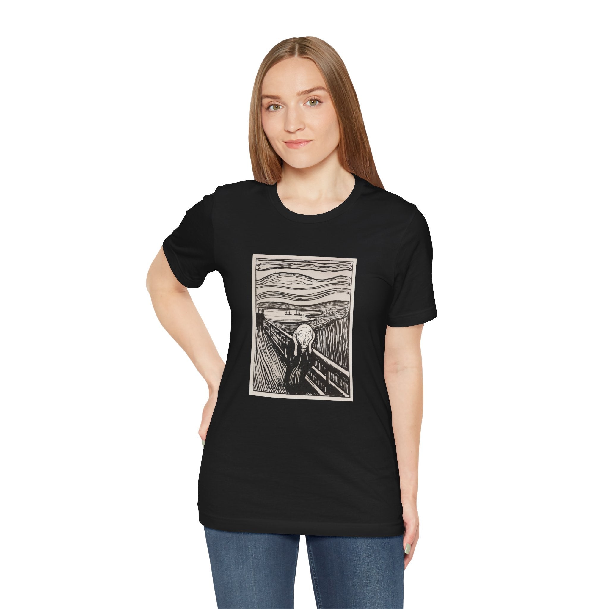 Masters of Art Edvard Munch The Scream Unisex Jersey Short Sleeve T-Shirt - POPvault