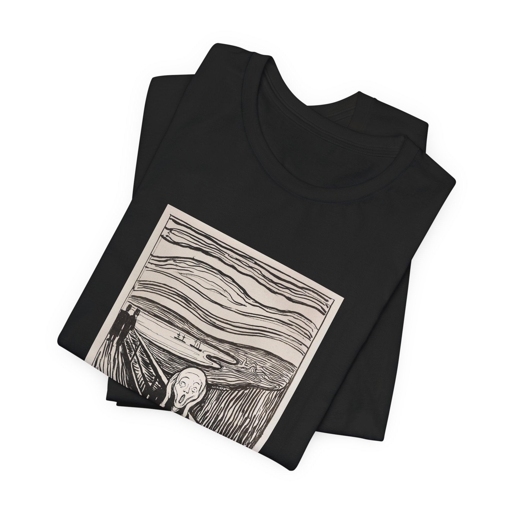 Masters of Art Edvard Munch The Scream Unisex Jersey Short Sleeve T-Shirt - POPvault