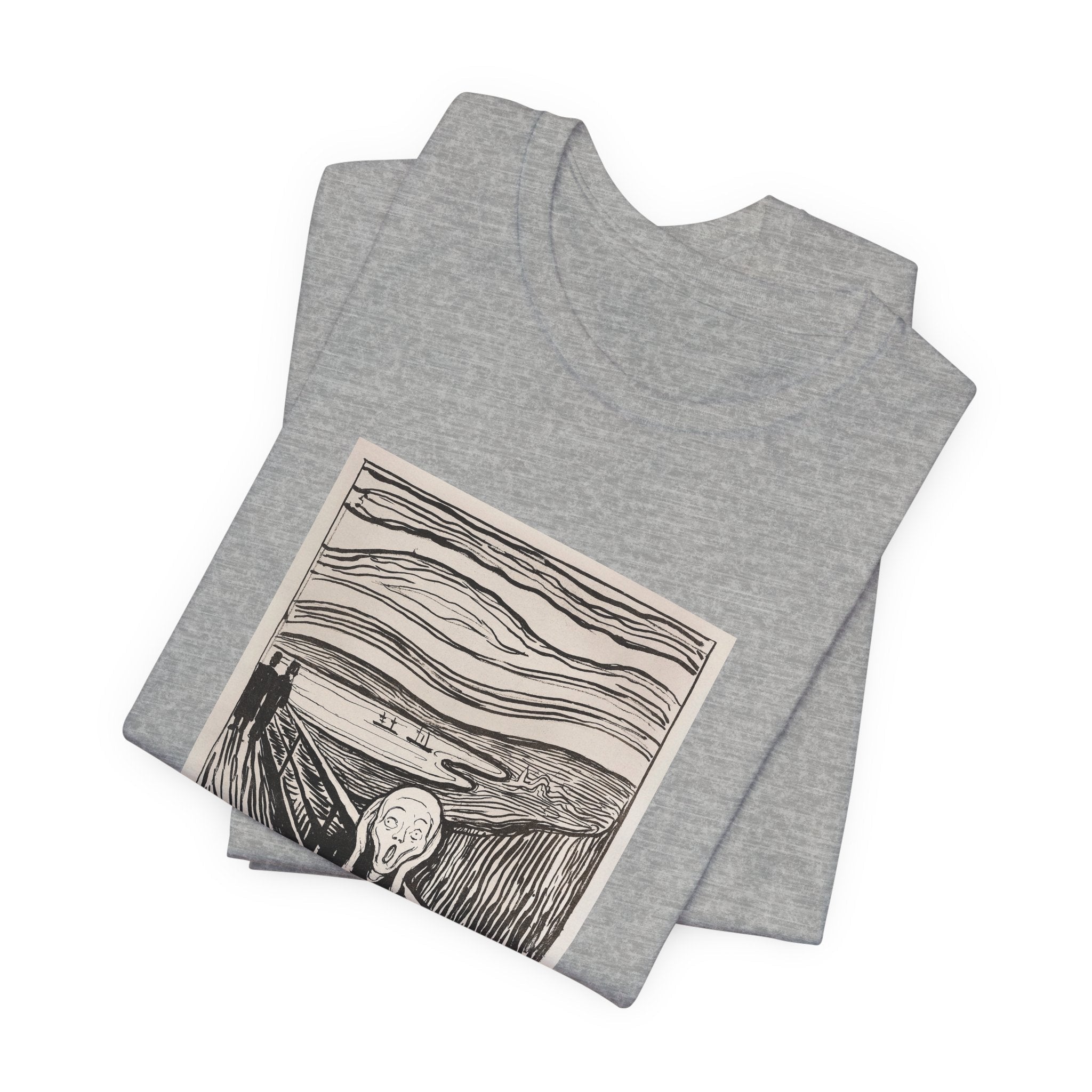 Masters of Art Edvard Munch The Scream Unisex Jersey Short Sleeve T-Shirt - POPvault