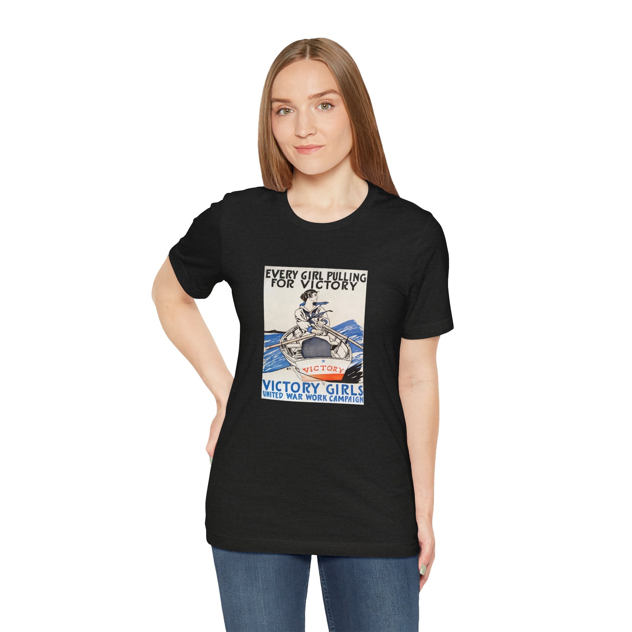 Masters of Art Edward Penfield Every Girl Pulling for Victory Unisex Jersey Short Sleeve T-Shirt - POPvault