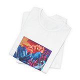 Masters of Art Ernst Ludwig Kirchner Winter Landscape in Moonlight Unisex Jersey Short Sleeve T-Shirt - POPvault