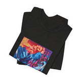 Masters of Art Ernst Ludwig Kirchner Winter Landscape in Moonlight Unisex Jersey Short Sleeve T-Shirt - POPvault