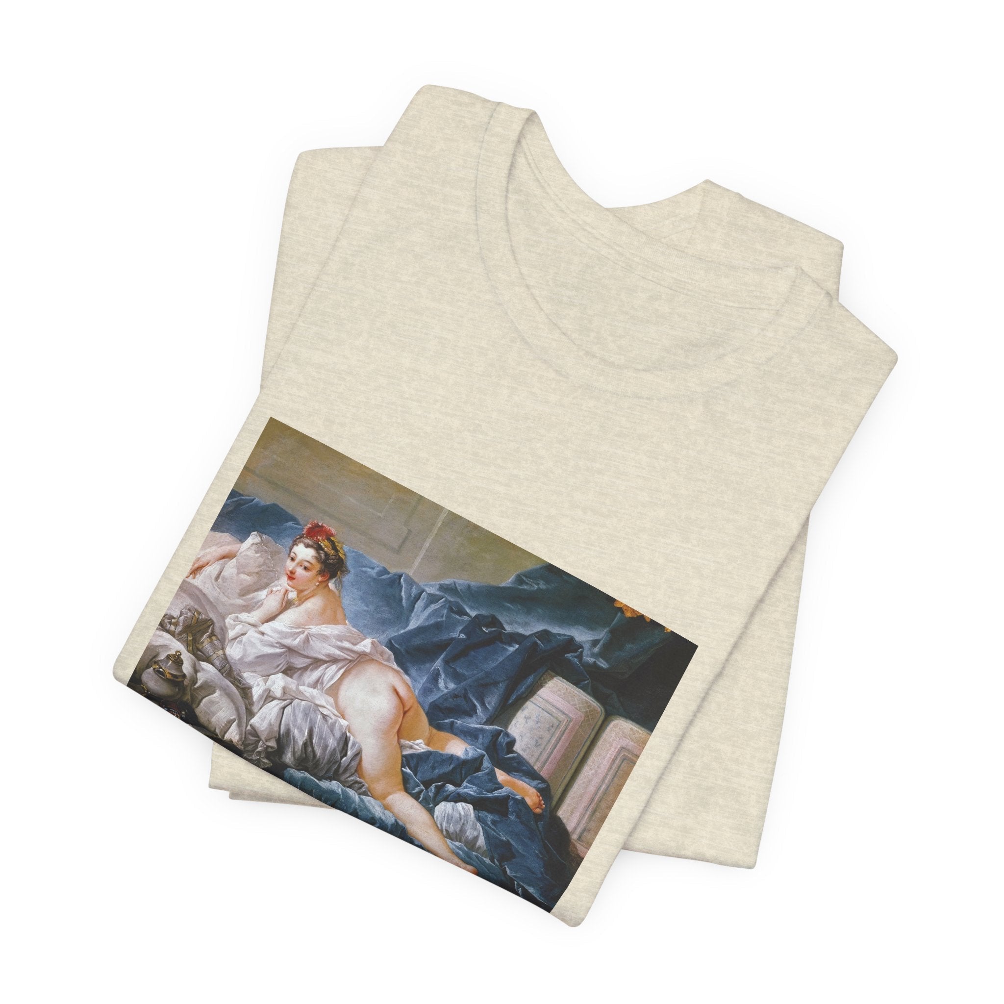 Masters of Art Francois Boucher's Brown Odalisque Unisex Jersey Short Sleeve T-Shirt - POPvault