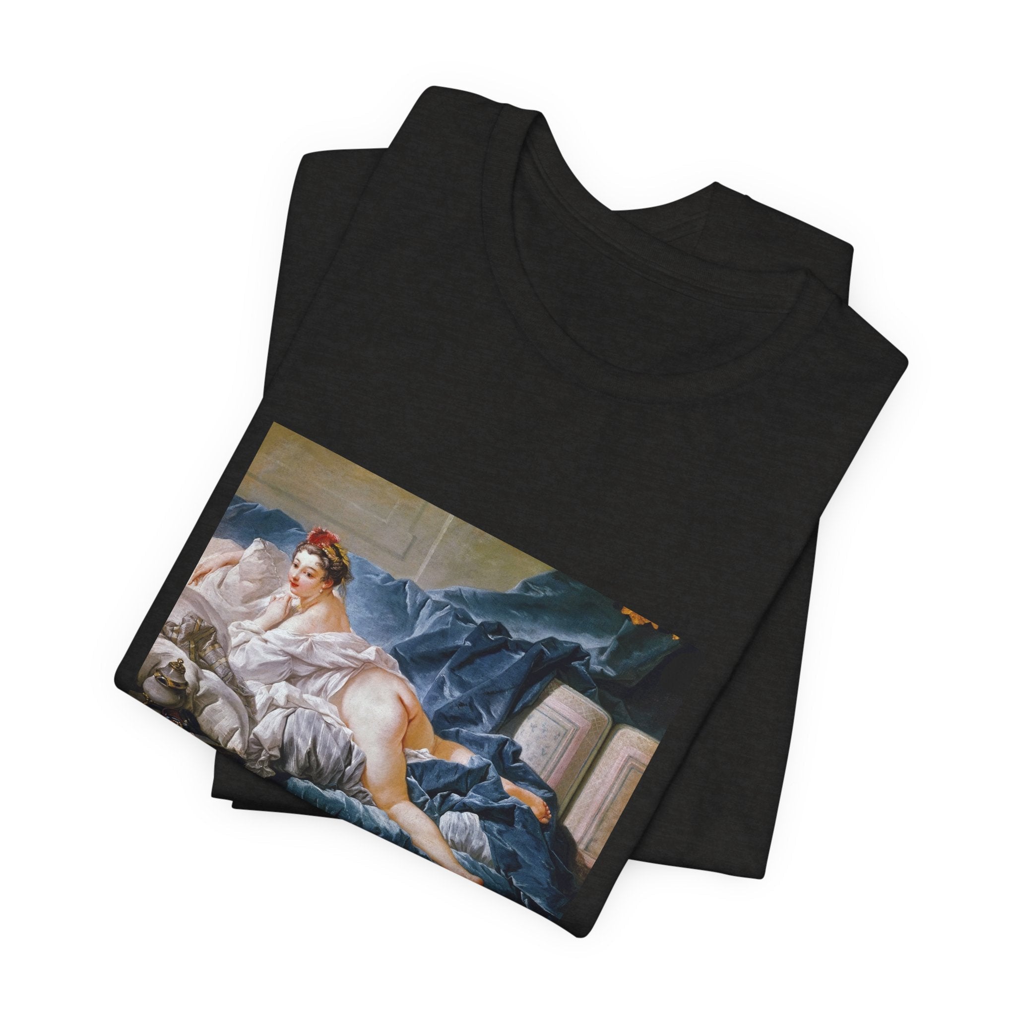 Masters of Art Francois Boucher's Brown Odalisque Unisex Jersey Short Sleeve T-Shirt - POPvault