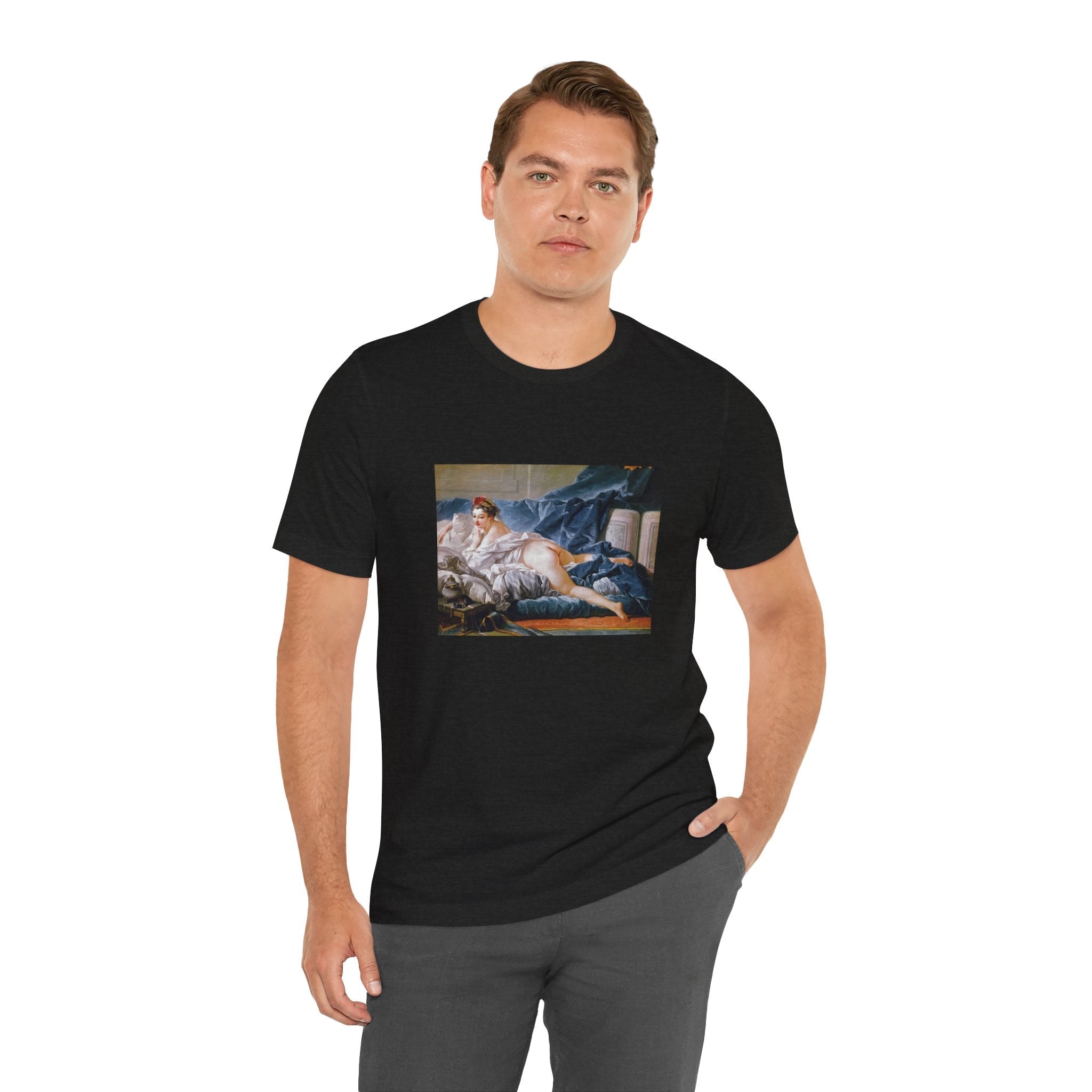 Masters of Art Francois Boucher's Brown Odalisque Unisex Jersey Short Sleeve T-Shirt - POPvault