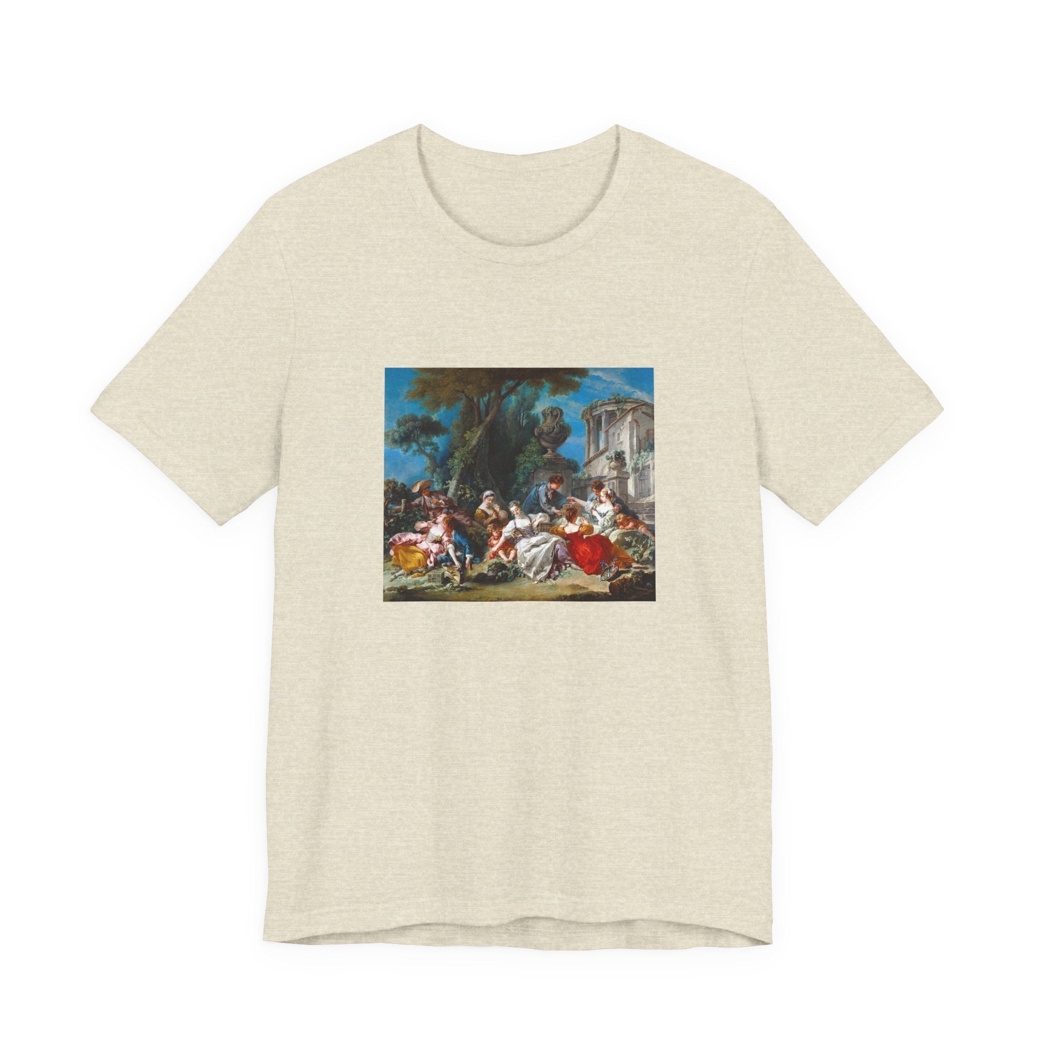 Masters of Art Francois Boucher's The Bird Catchers Unisex Jersey Short Sleeve T-Shirt - POPvault