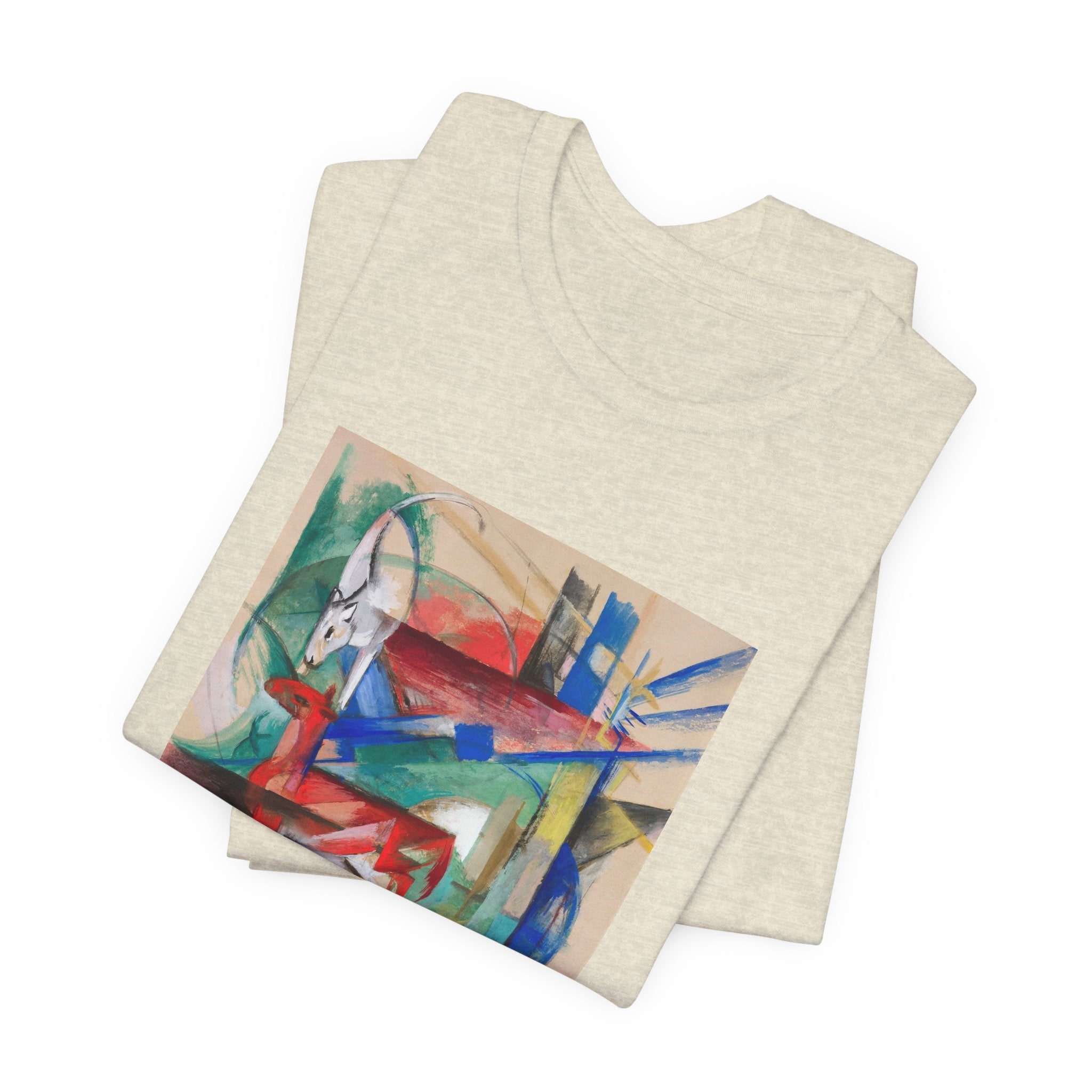 Masters of Art Franz Marc Landscape with Animals Unisex Jersey Short Sleeve T-Shirt - POPvault