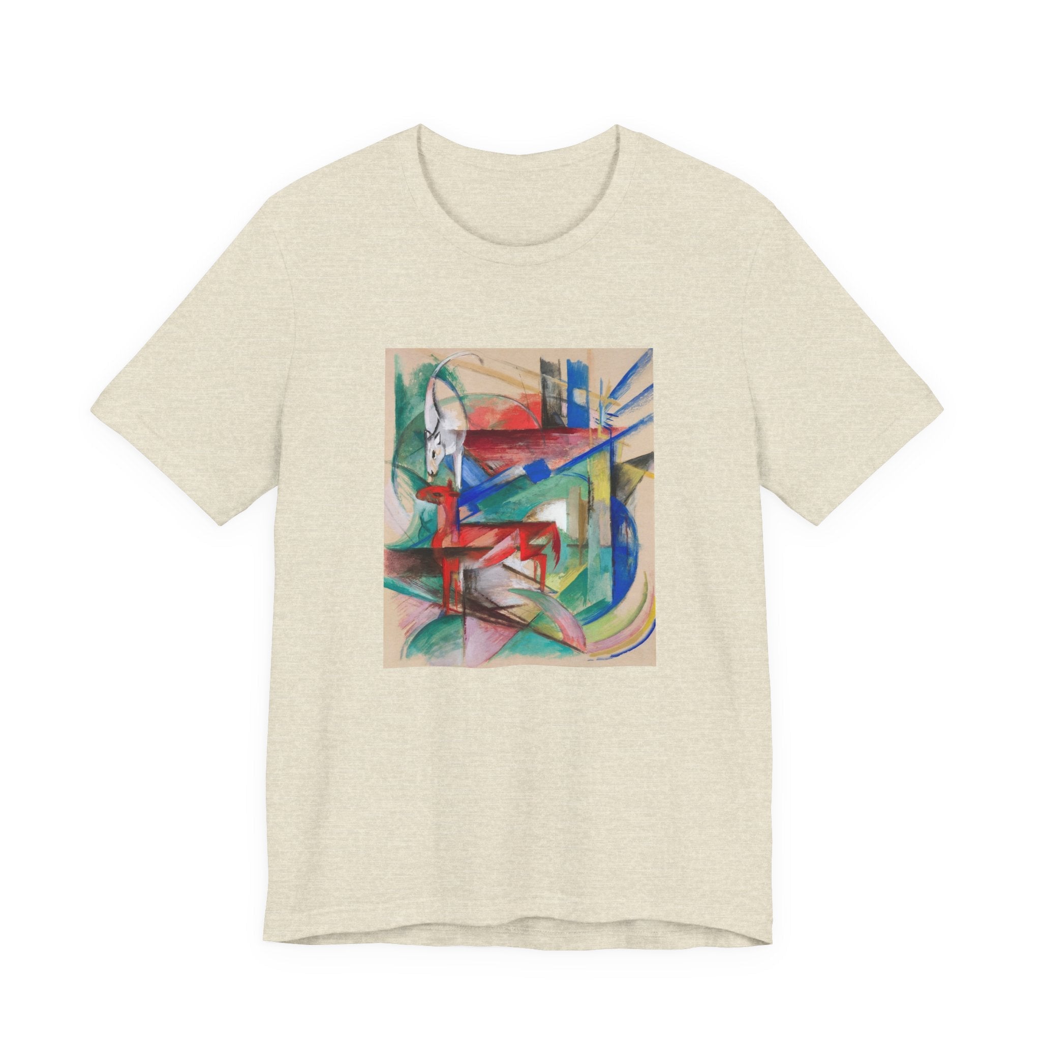 Masters of Art Franz Marc Landscape with Animals Unisex Jersey Short Sleeve T-Shirt - POPvault