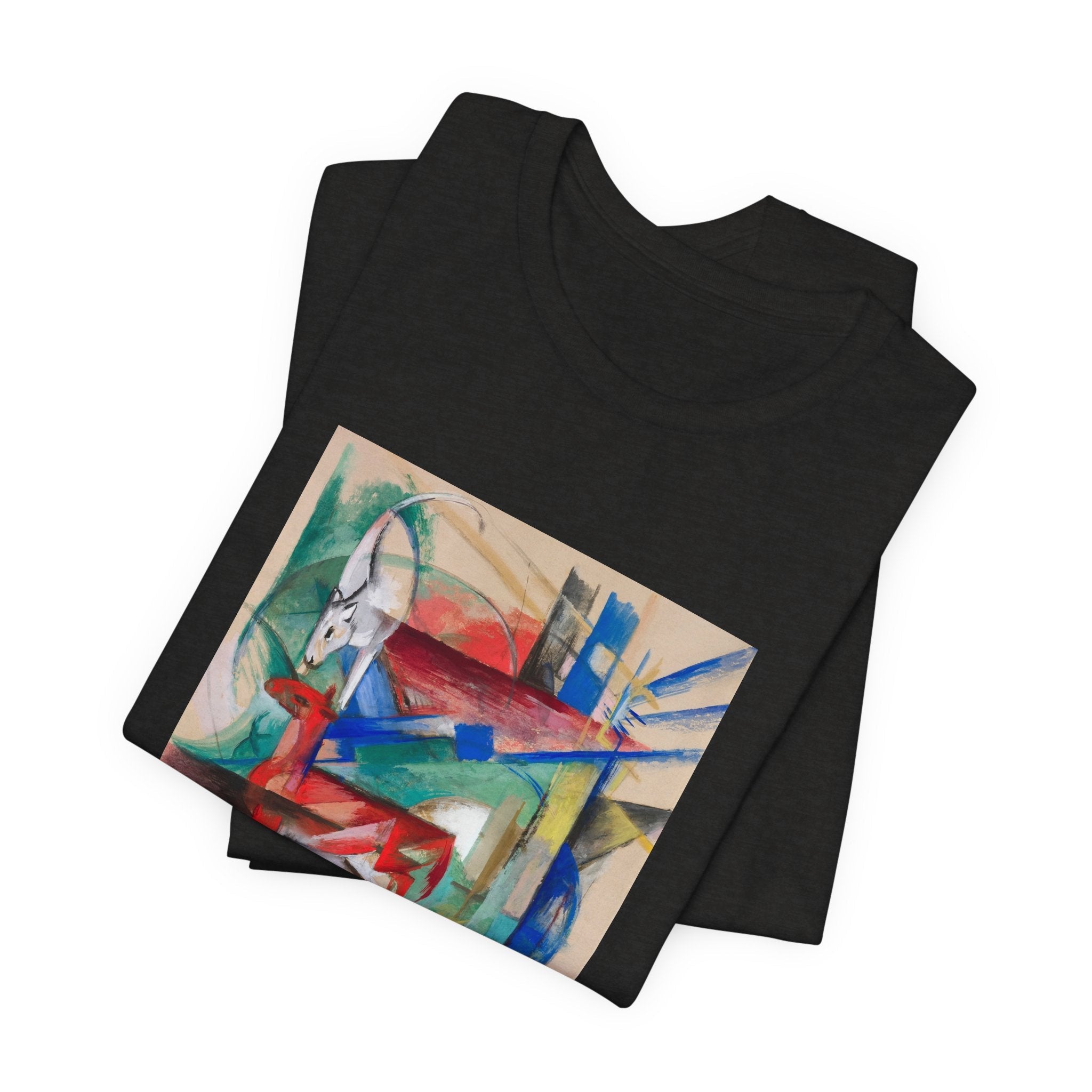 Masters of Art Franz Marc Landscape with Animals Unisex Jersey Short Sleeve T-Shirt - POPvault