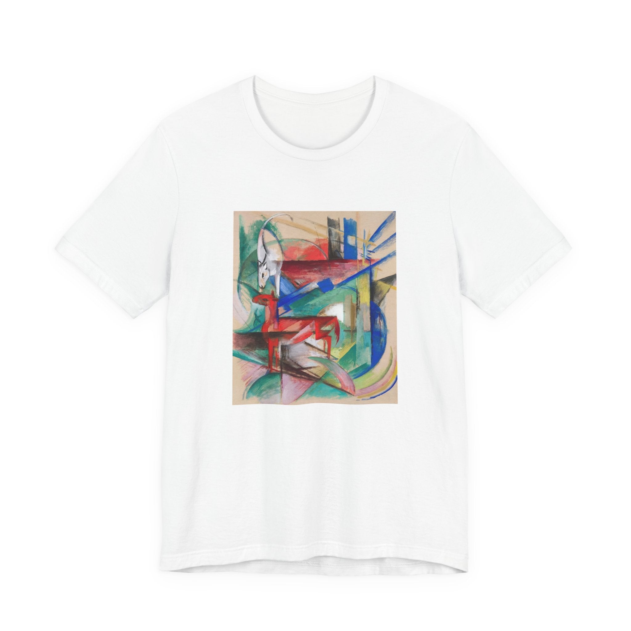 Masters of Art Franz Marc Landscape with Animals Unisex Jersey Short Sleeve T-Shirt - POPvault