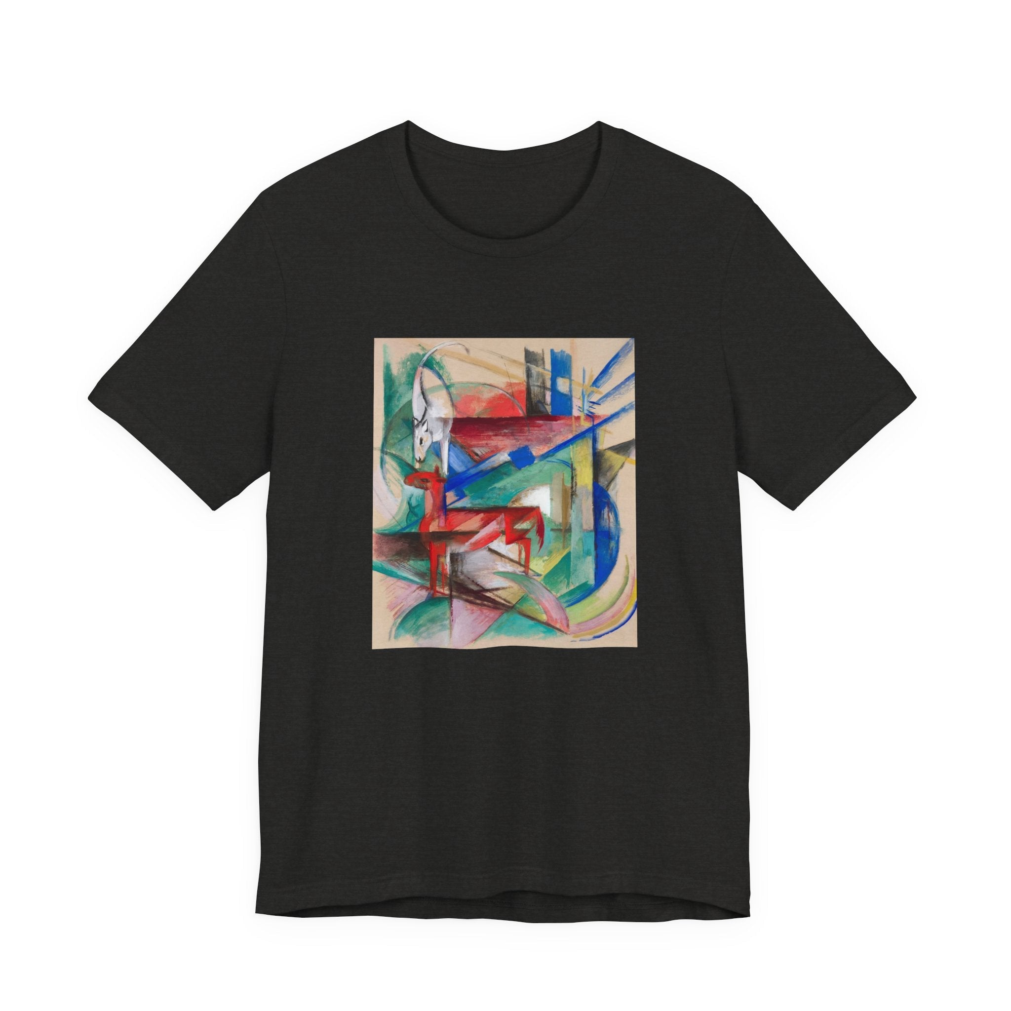 Masters of Art Franz Marc Landscape with Animals Unisex Jersey Short Sleeve T-Shirt - POPvault