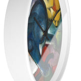 Masters of Art Franz Marc Two Cats, Blue and Yellow Premium Wall Clock - POPvault