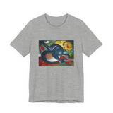 Masters of Art Franz Marc Two cats, blue and yellow Unisex Jersey Short Sleeve T-Shirt - POPvault