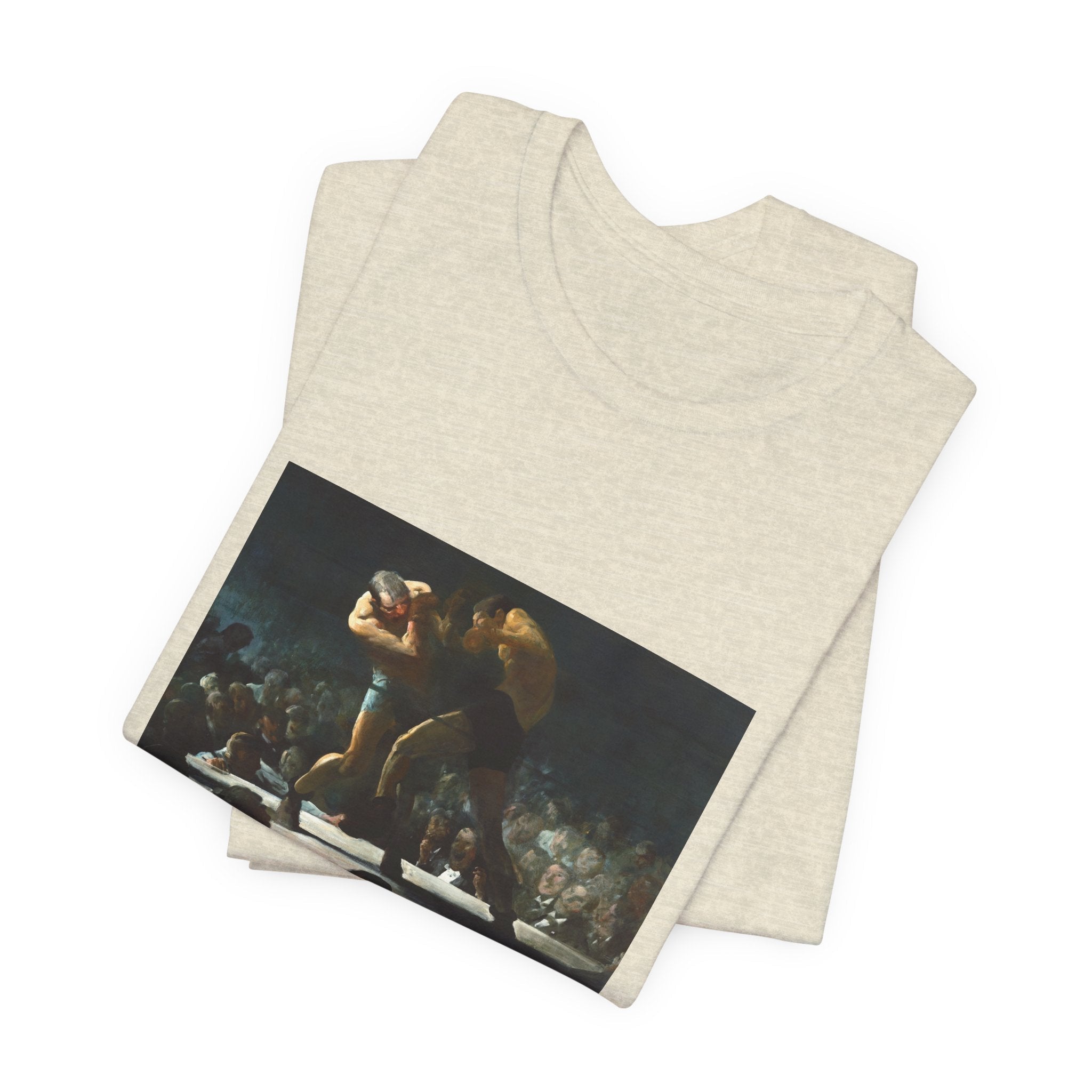 Masters of Art George Wesley Bellows Club Night Unisex Jersey Short Sleeve T-Shirt - POPvault