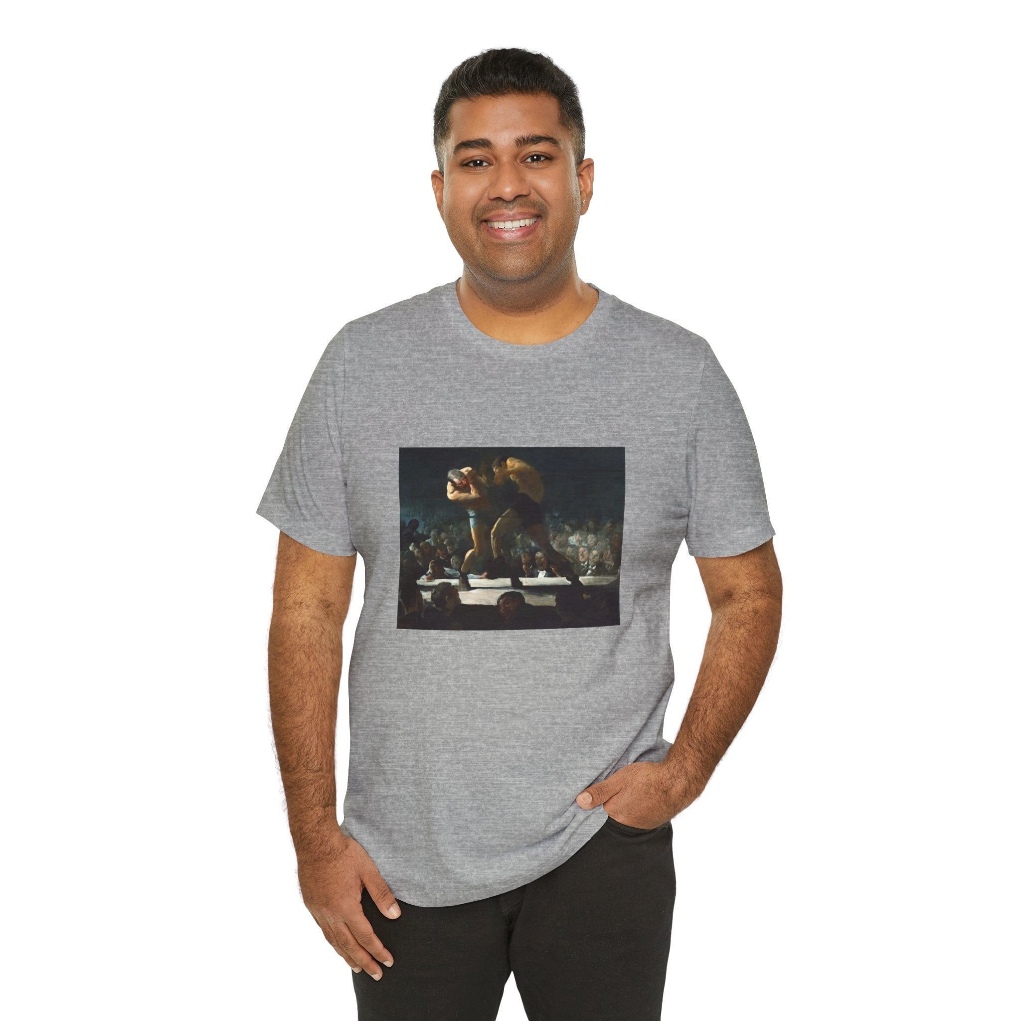 Masters of Art George Wesley Bellows Club Night Unisex Jersey Short Sleeve T-Shirt - POPvault