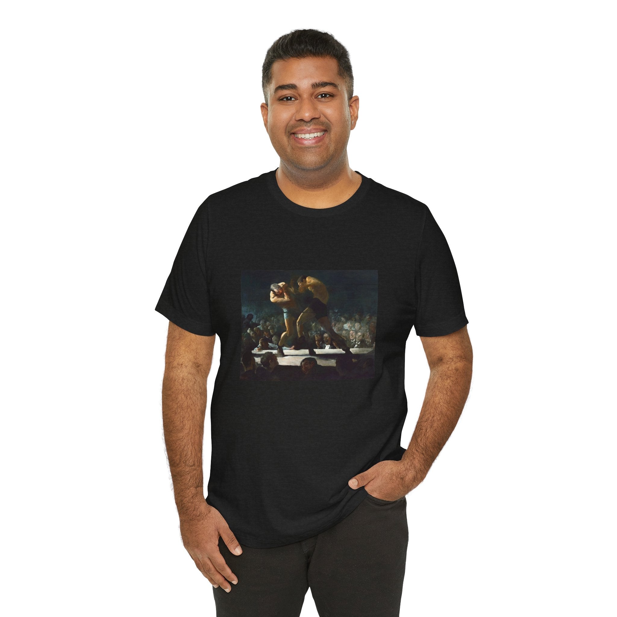 Masters of Art George Wesley Bellows Club Night Unisex Jersey Short Sleeve T-Shirt - POPvault