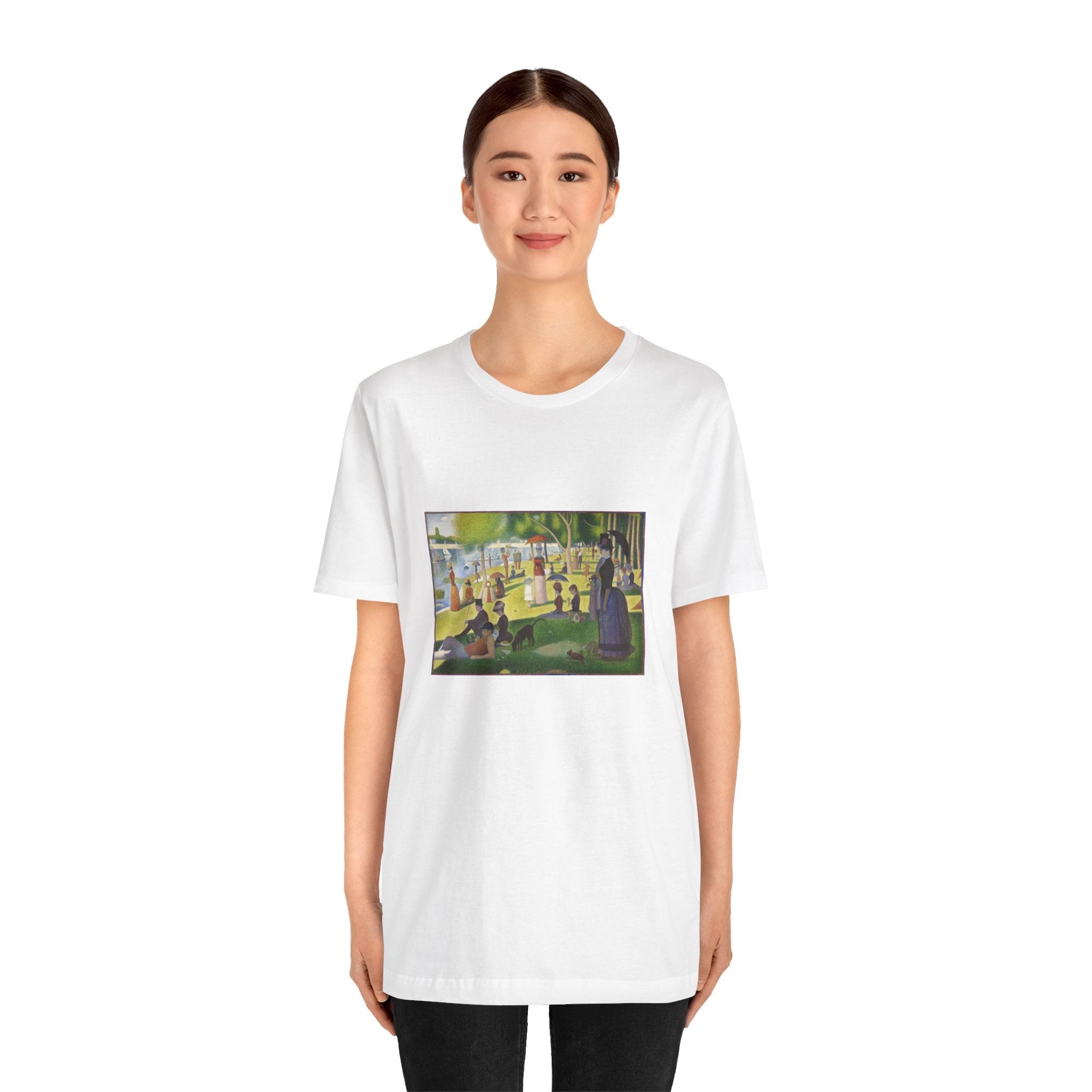 Masters of Art Georges Seurat's A Sunday on La Grande Jatte Unisex Jersey Short Sleeve T-Shirt - POPvault