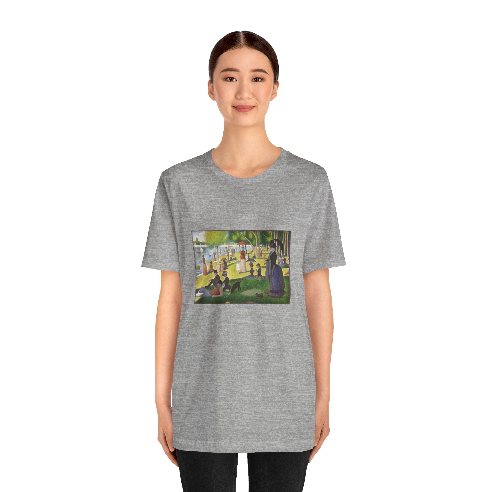 Masters of Art Georges Seurat's A Sunday on La Grande Jatte Unisex Jersey Short Sleeve T-Shirt - POPvault