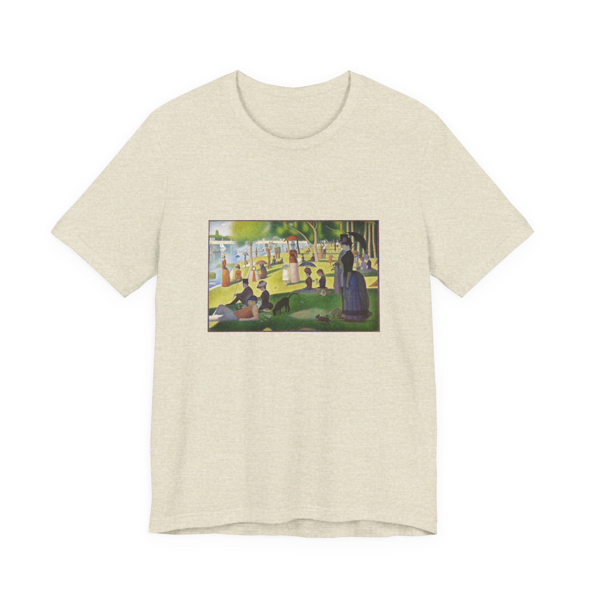 Masters of Art Georges Seurat's A Sunday on La Grande Jatte Unisex Jersey Short Sleeve T-Shirt - POPvault