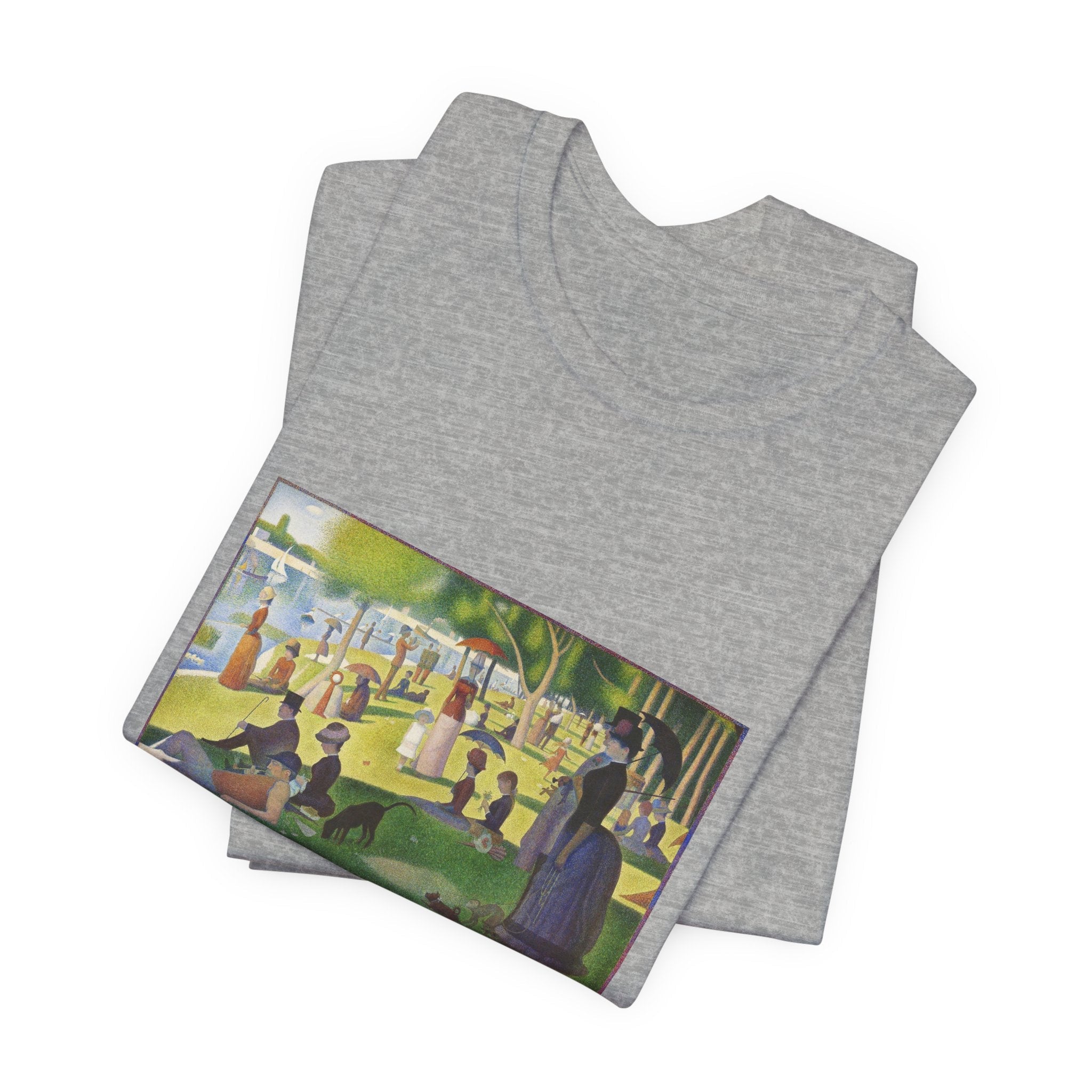 Masters of Art Georges Seurat's A Sunday on La Grande Jatte Unisex Jersey Short Sleeve T-Shirt - POPvault
