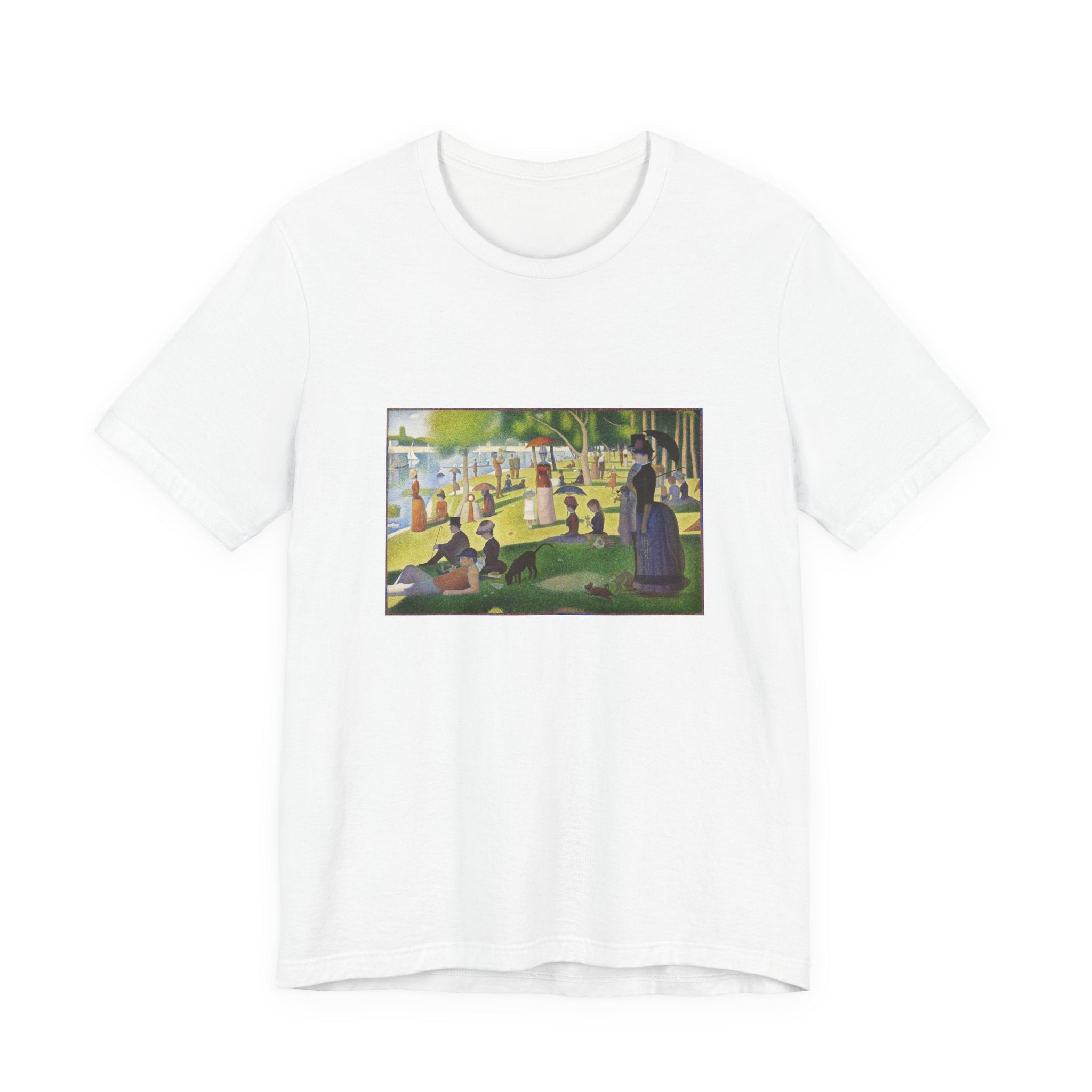 Masters of Art Georges Seurat's A Sunday on La Grande Jatte Unisex Jersey Short Sleeve T-Shirt - POPvault