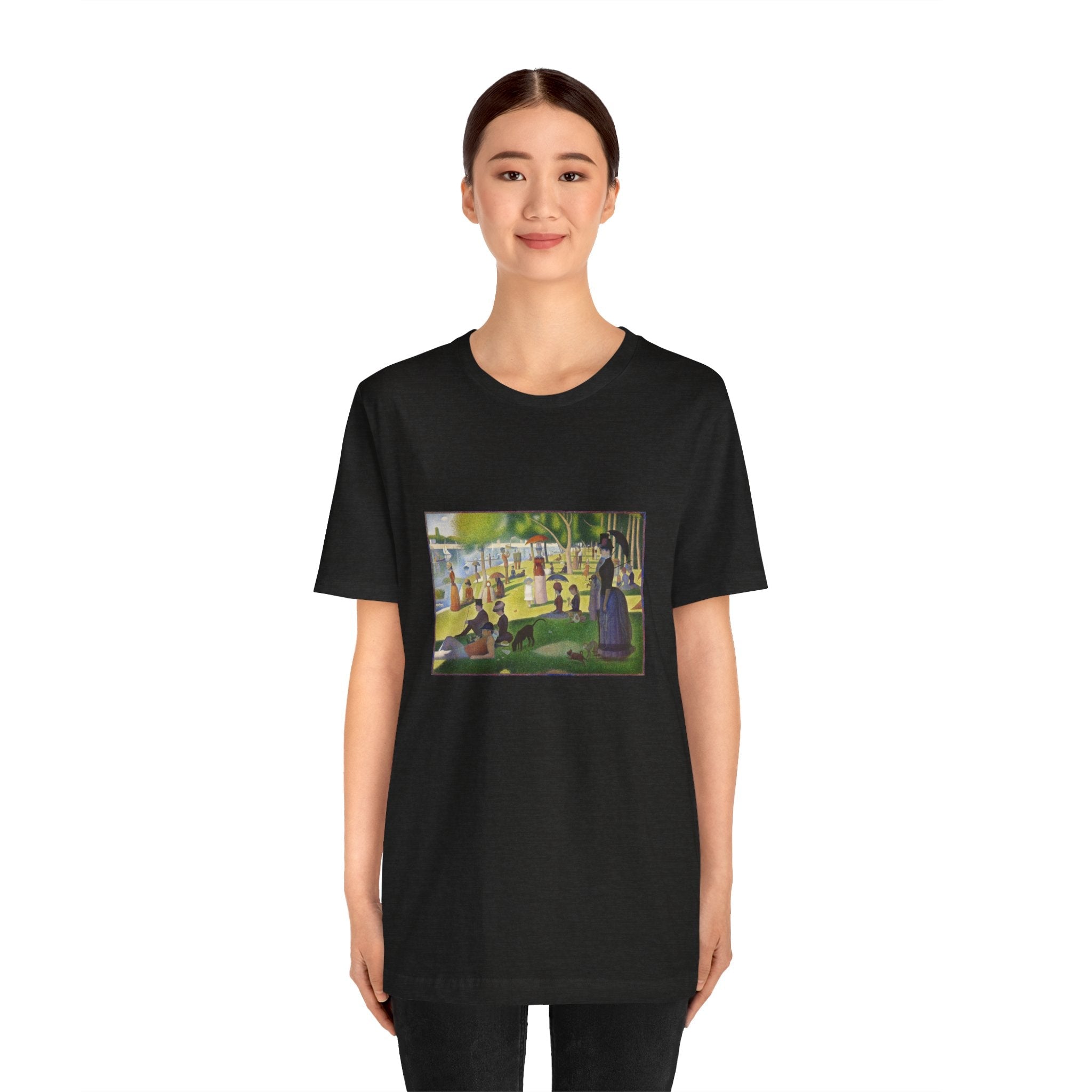Masters of Art Georges Seurat's A Sunday on La Grande Jatte Unisex Jersey Short Sleeve T-Shirt - POPvault