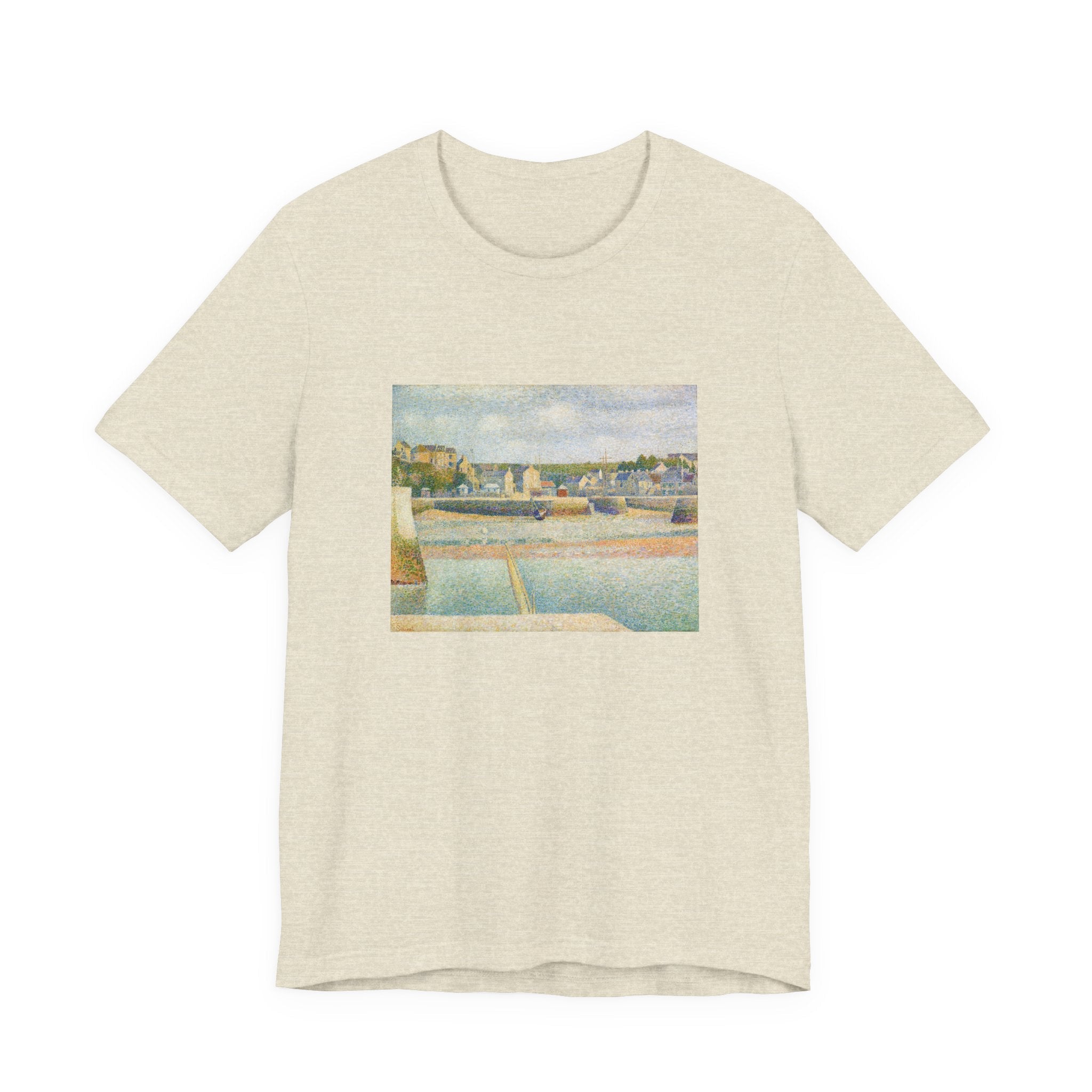 Masters of Art Georges Seurat's The Outer Harbor Unisex Jersey Short Sleeve T-Shirt - POPvault