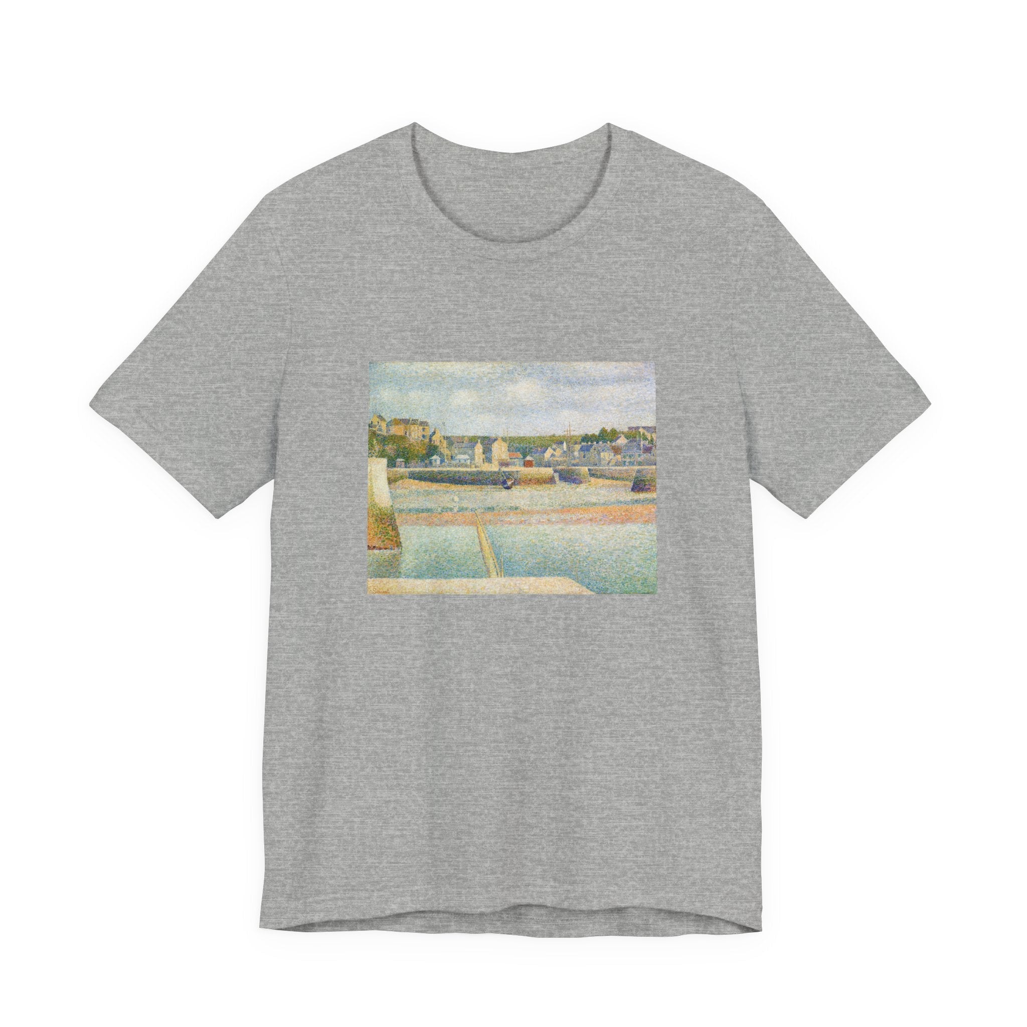 Masters of Art Georges Seurat's The Outer Harbor Unisex Jersey Short Sleeve T-Shirt - POPvault