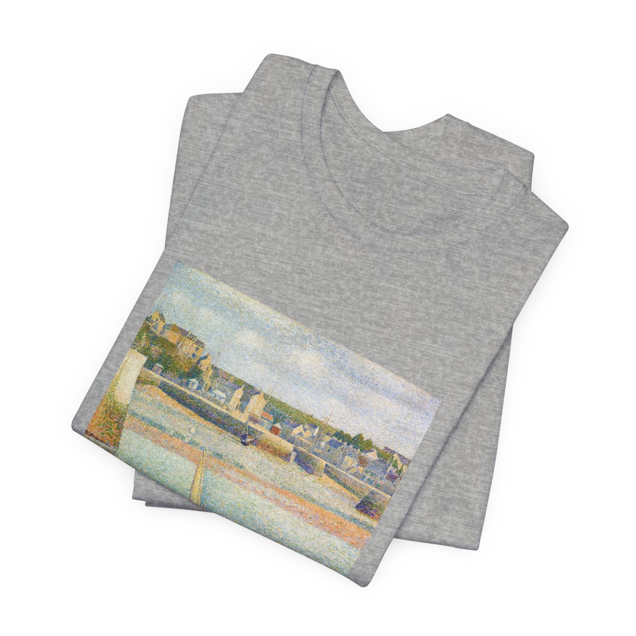 Masters of Art Georges Seurat's The Outer Harbor Unisex Jersey Short Sleeve T-Shirt - POPvault