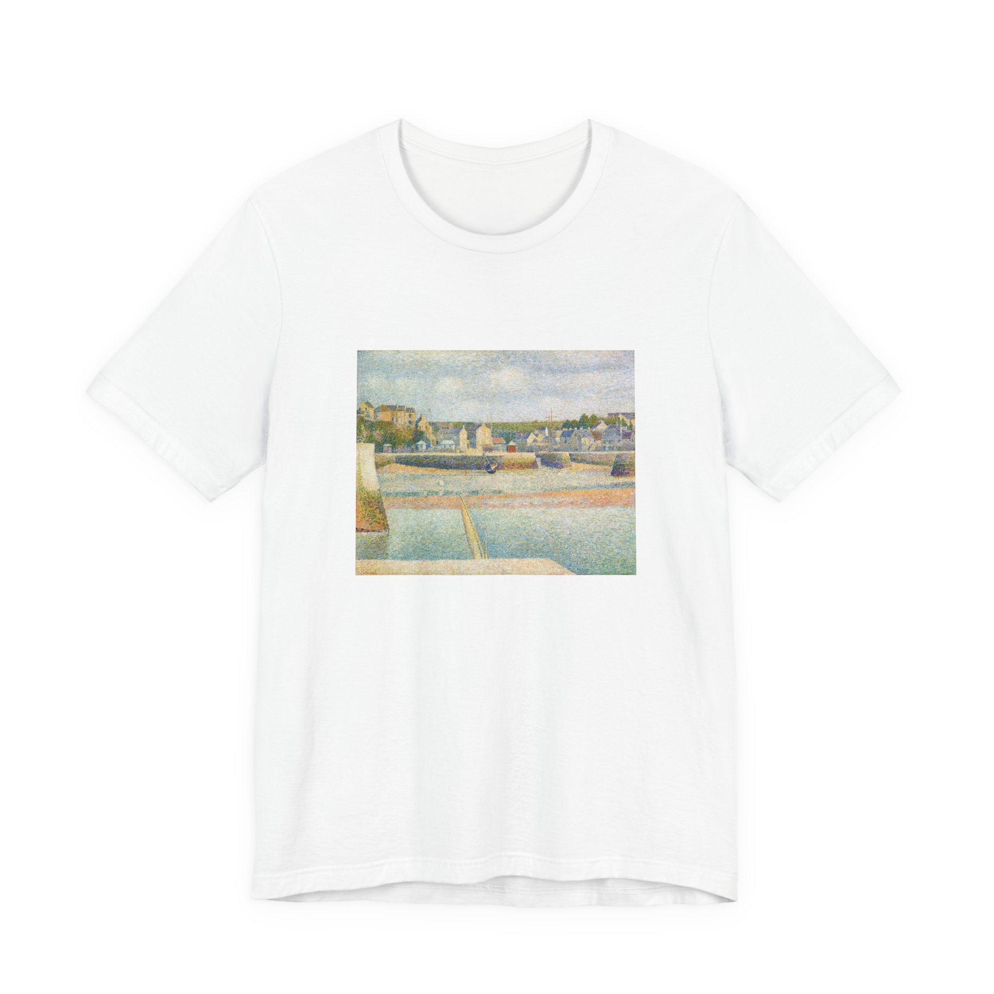 Masters of Art Georges Seurat's The Outer Harbor Unisex Jersey Short Sleeve T-Shirt - POPvault