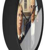 Masters of Art Grant Wood American Gothic Premium Wall Clock - POPvault