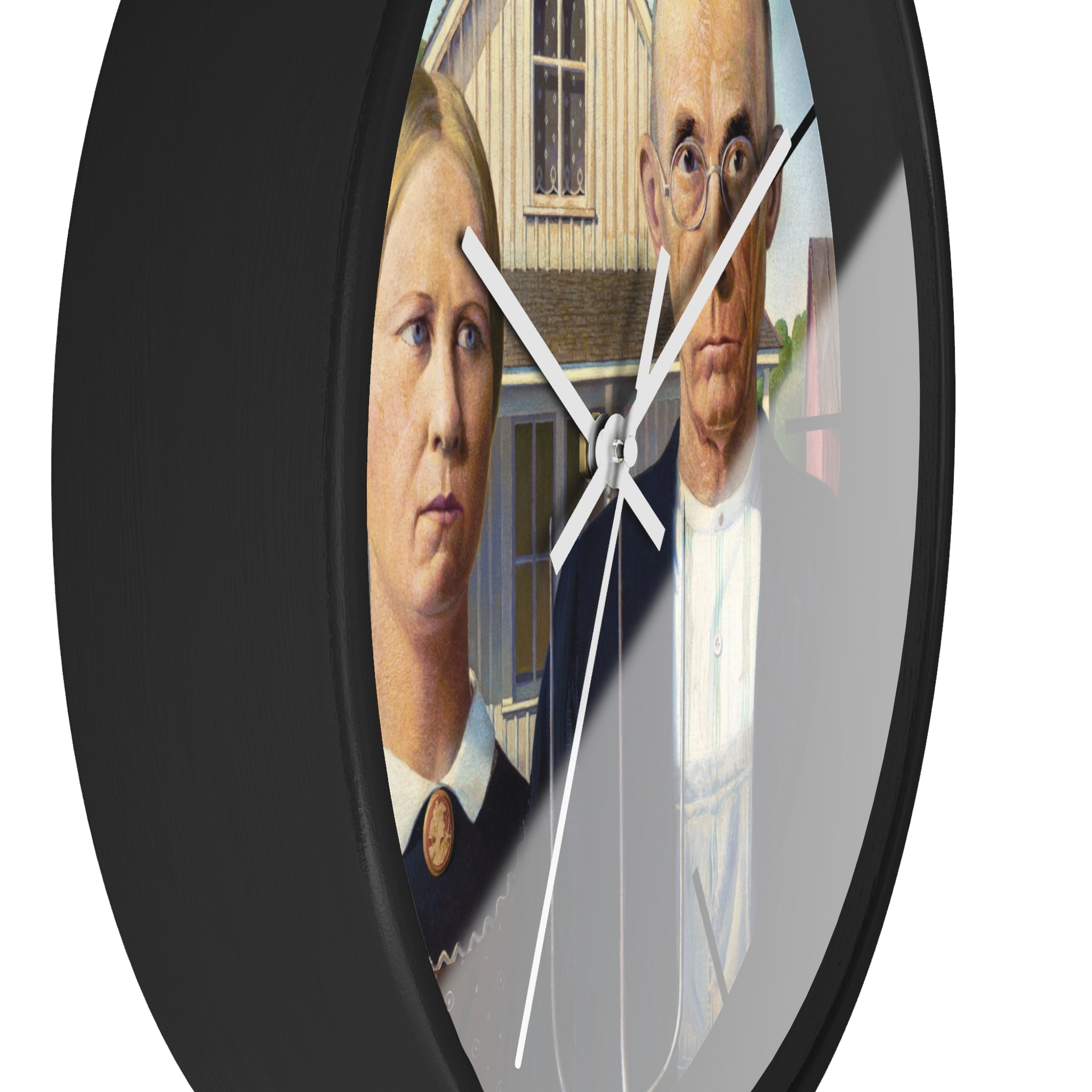 Masters of Art Grant Wood American Gothic Premium Wall Clock - POPvault
