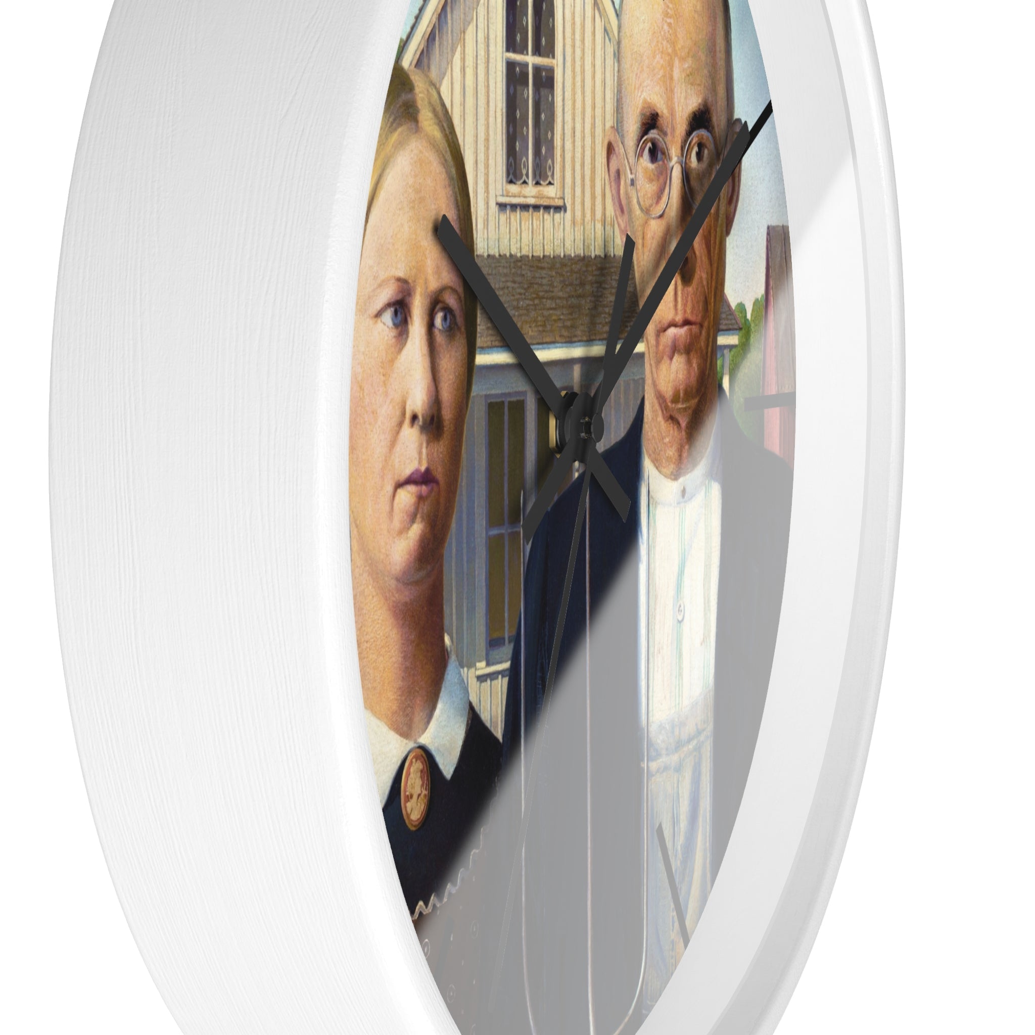 Masters of Art Grant Wood American Gothic Premium Wall Clock - POPvault