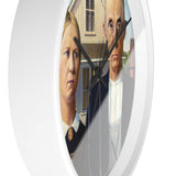 Masters of Art Grant Wood American Gothic Premium Wall Clock - POPvault