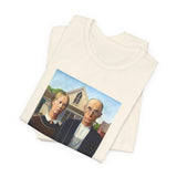 Masters of Art Grant Wood American Gothic Unisex Jersey Short Sleeve T-Shirt - POPvault
