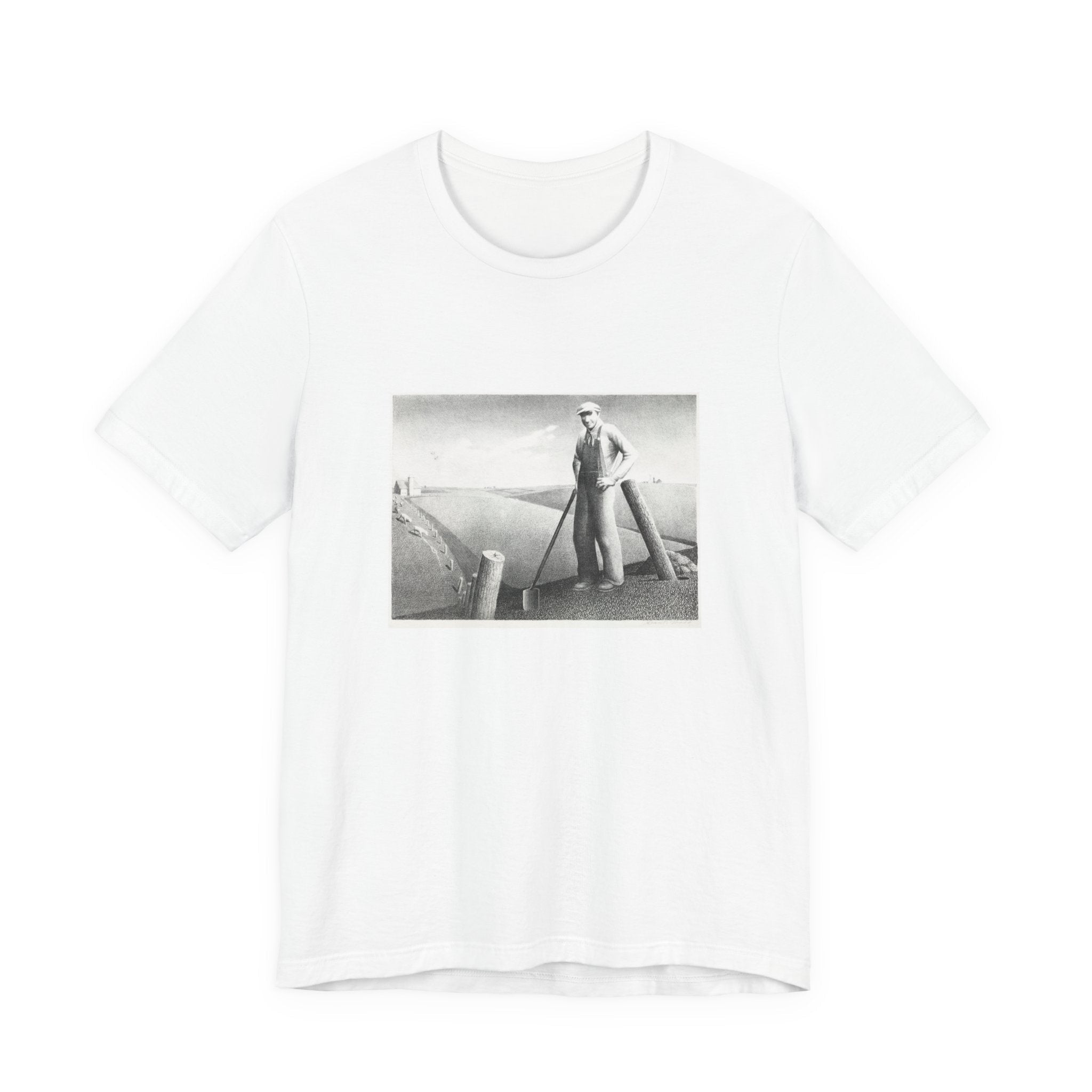 Masters of Art Grant Wood's In the spring Unisex Jersey Short Sleeve T-Shirt - POPvault