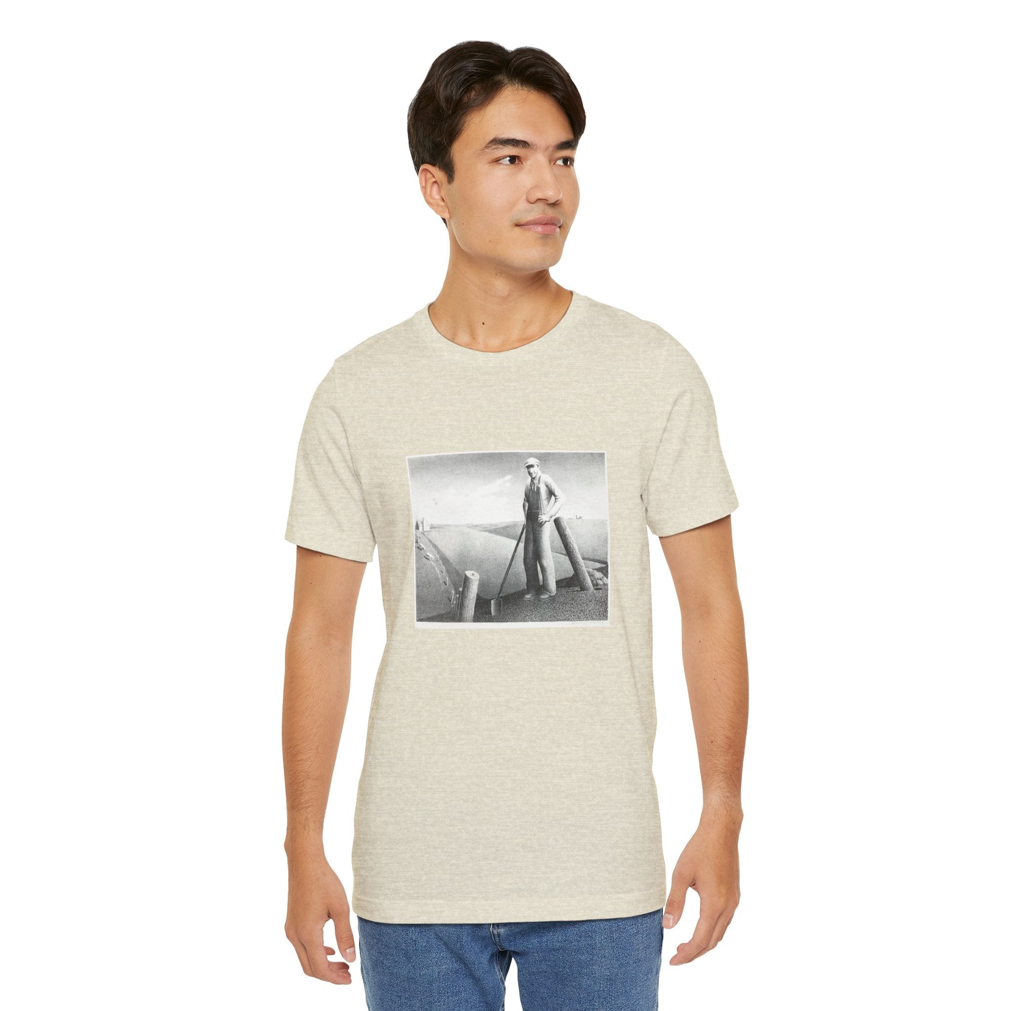 Masters of Art Grant Wood's In the spring Unisex Jersey Short Sleeve T-Shirt - POPvault