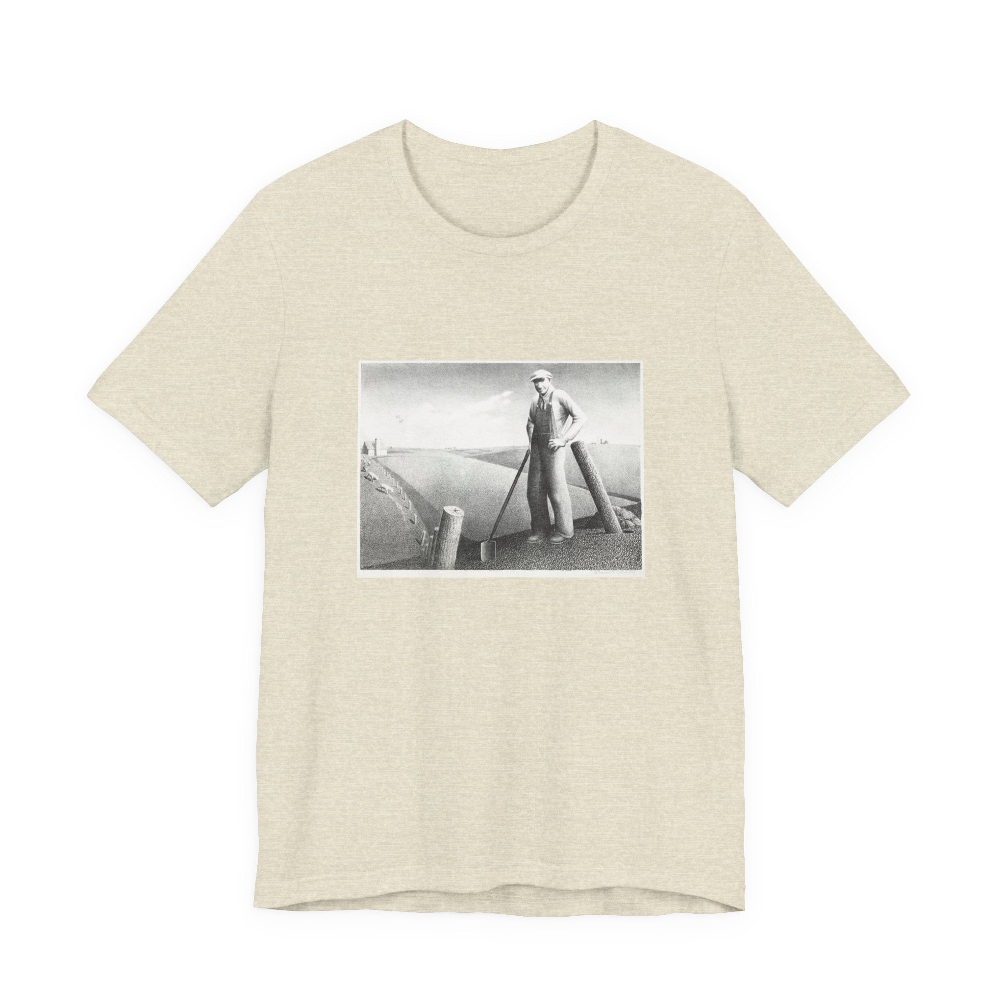Masters of Art Grant Wood's In the spring Unisex Jersey Short Sleeve T-Shirt - POPvault