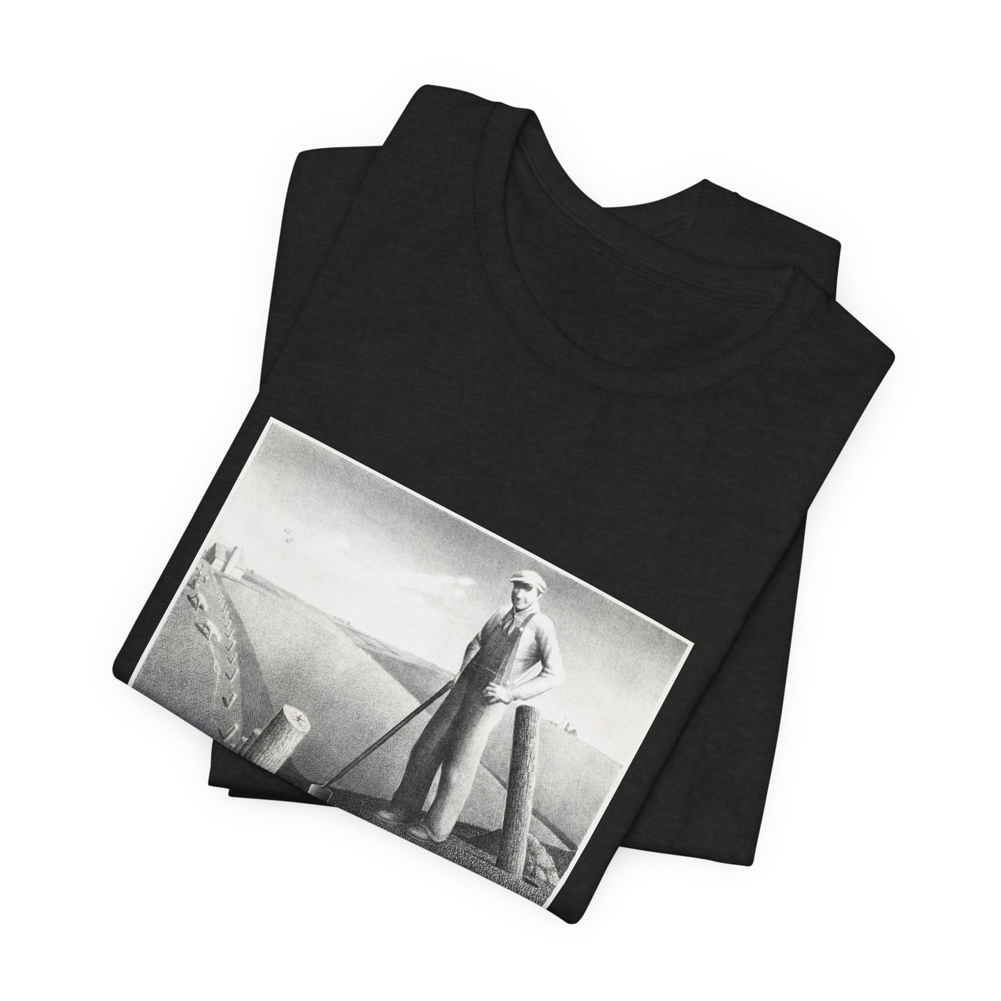 Masters of Art Grant Wood's In the spring Unisex Jersey Short Sleeve T-Shirt - POPvault