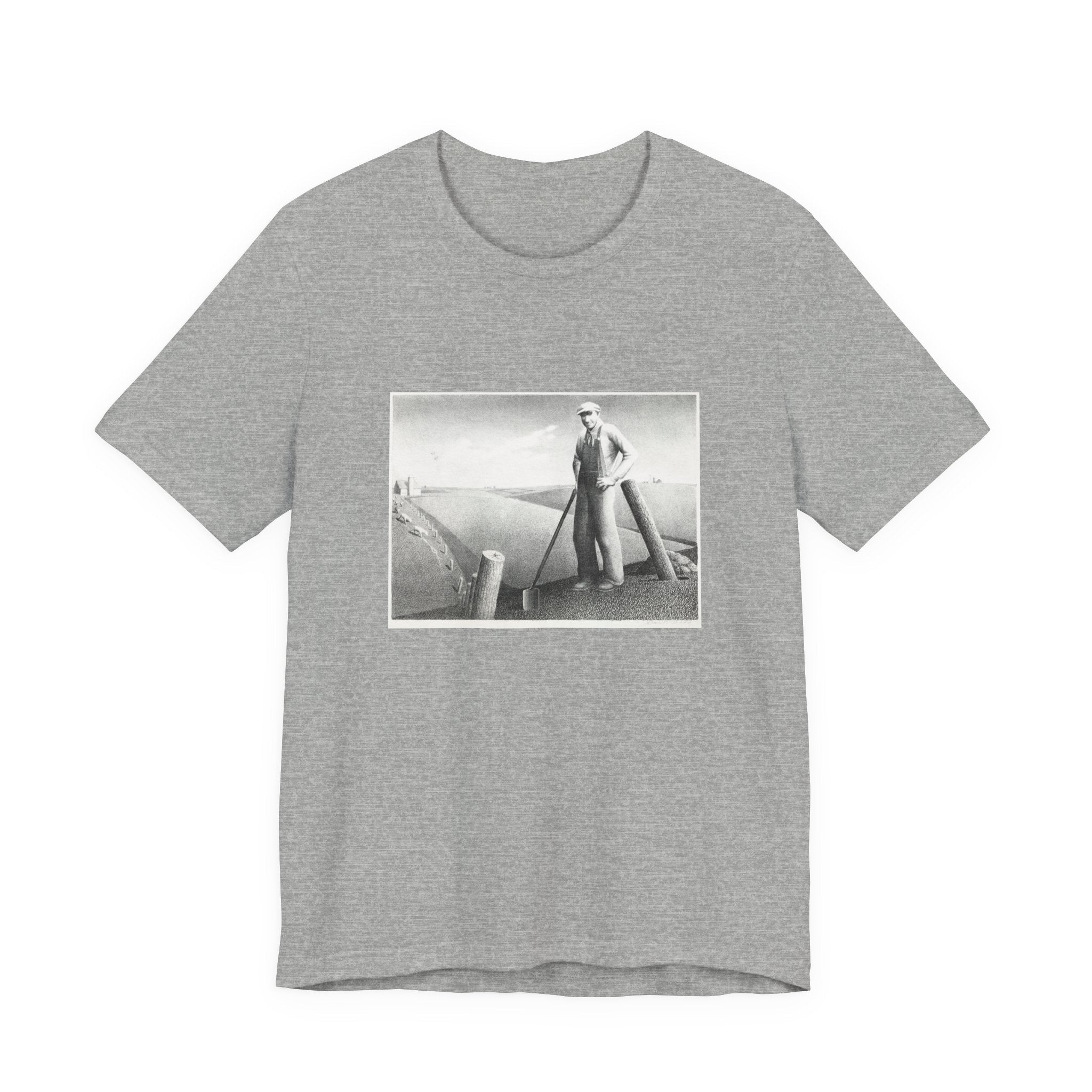 Masters of Art Grant Wood's In the spring Unisex Jersey Short Sleeve T-Shirt - POPvault