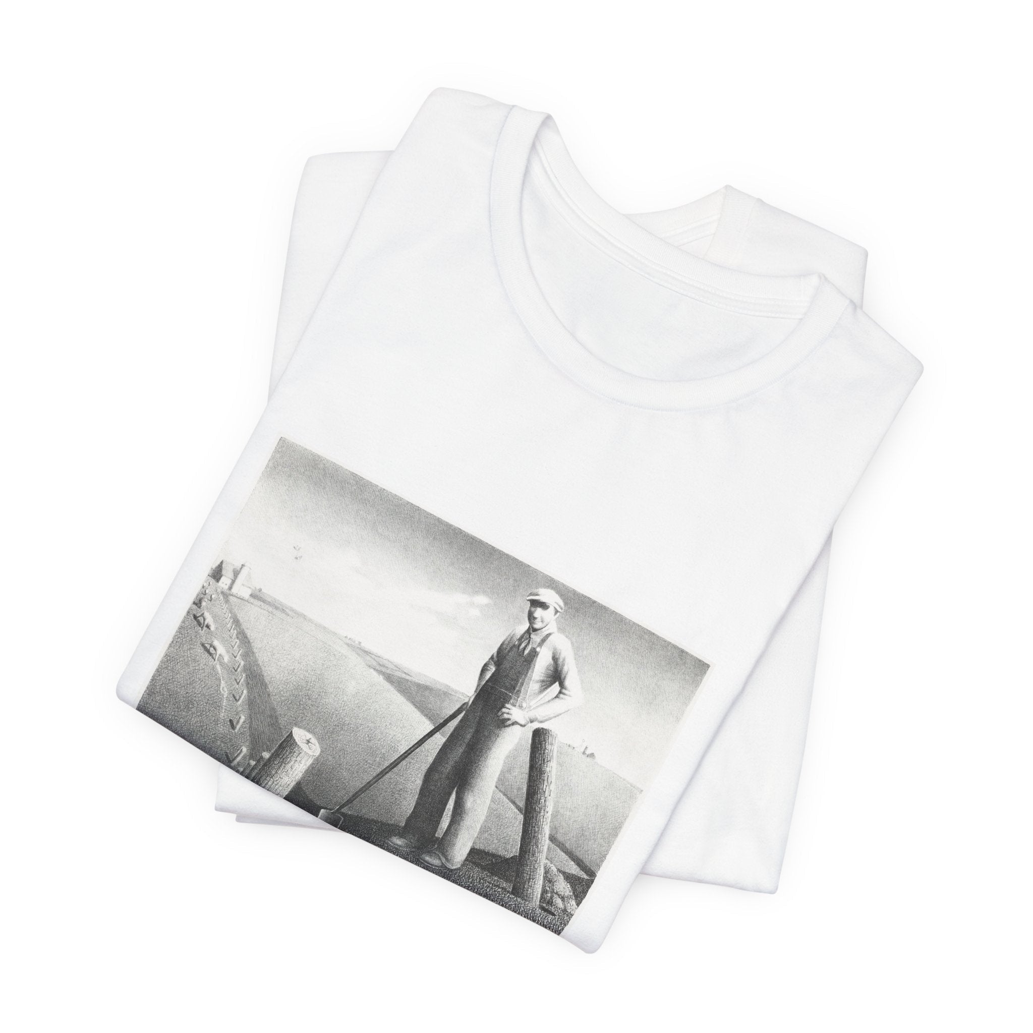 Masters of Art Grant Wood's In the spring Unisex Jersey Short Sleeve T-Shirt - POPvault